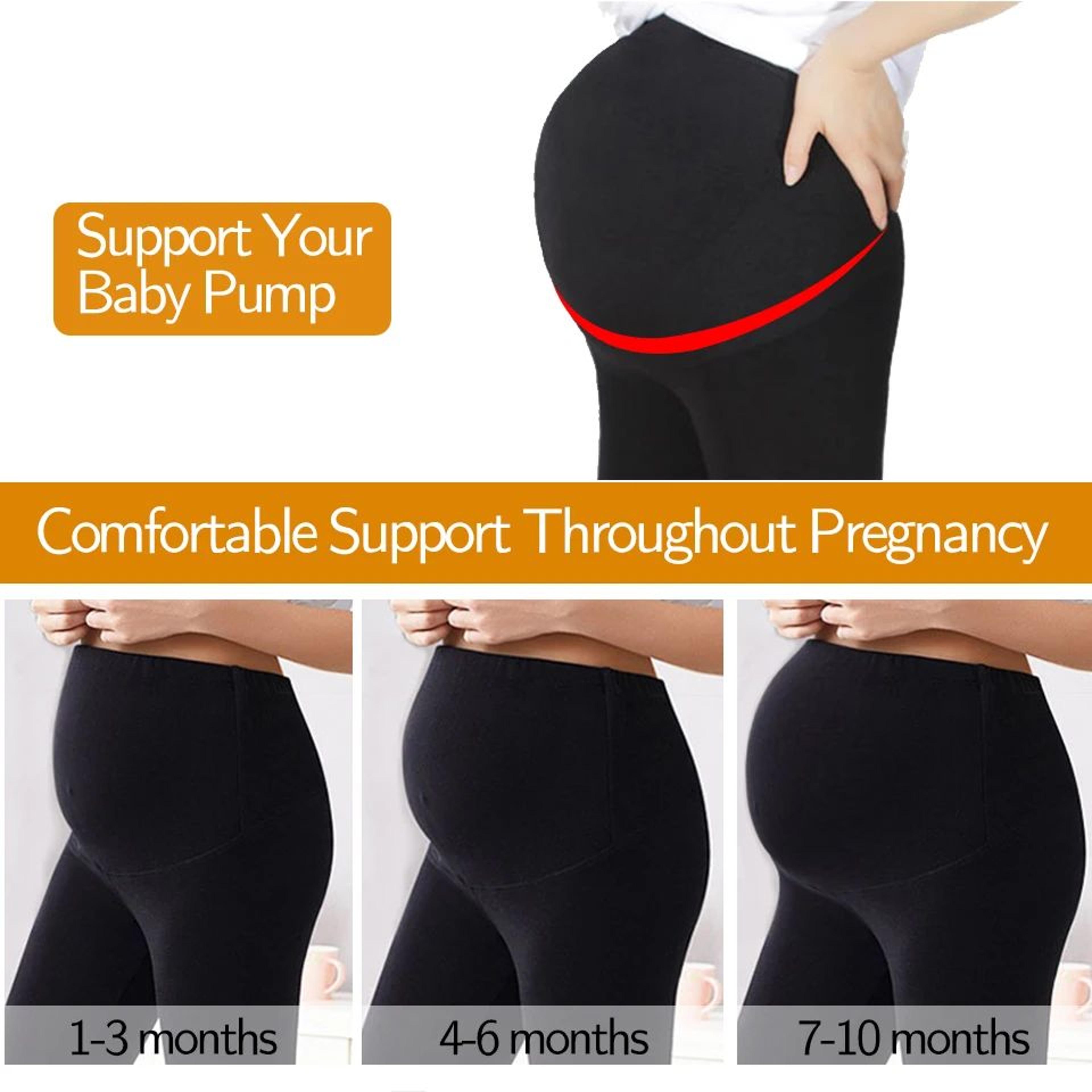 High Waist Knitted Maternity Leggings With Belly Support 3