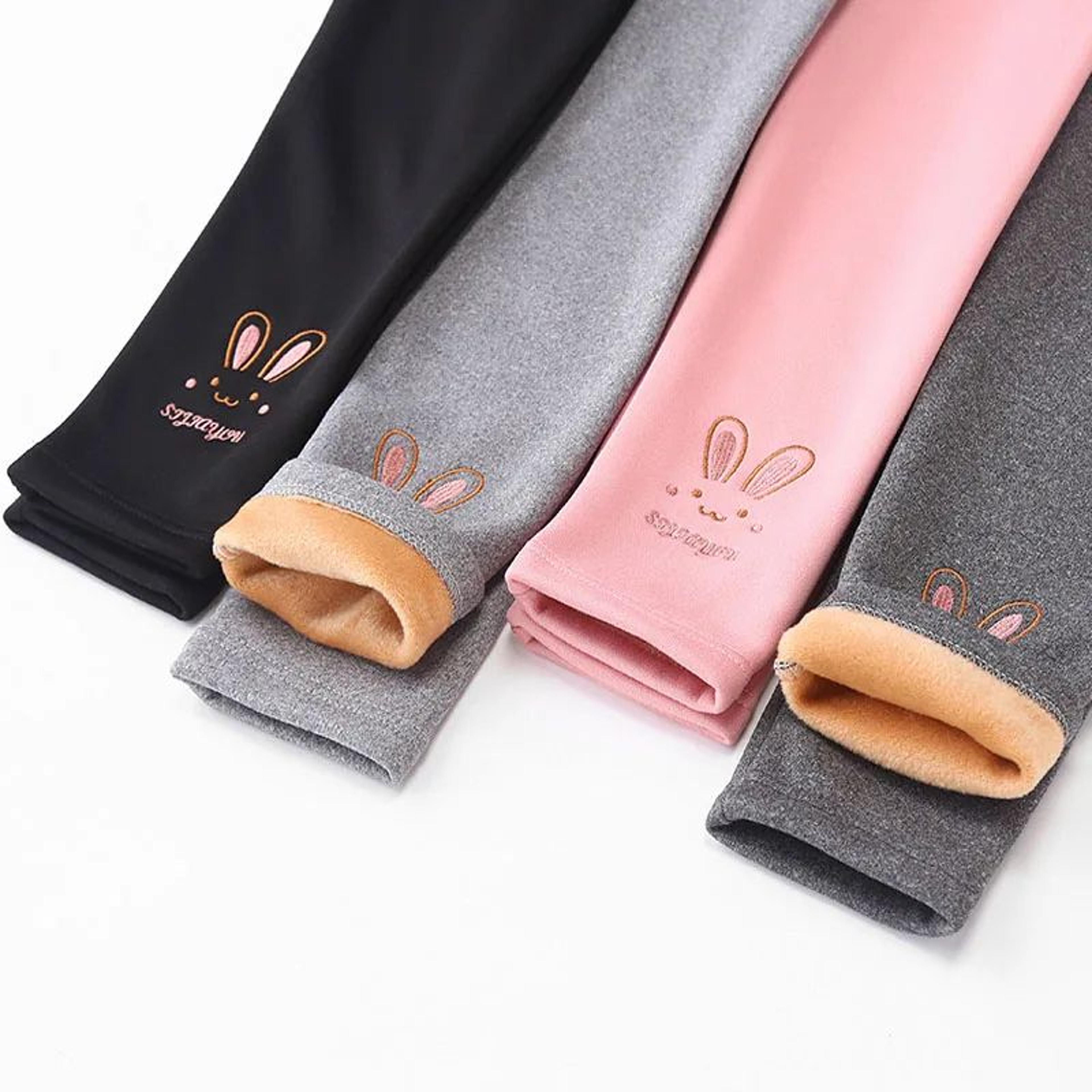 girls thick warm rabbit leggings for autumn and winter