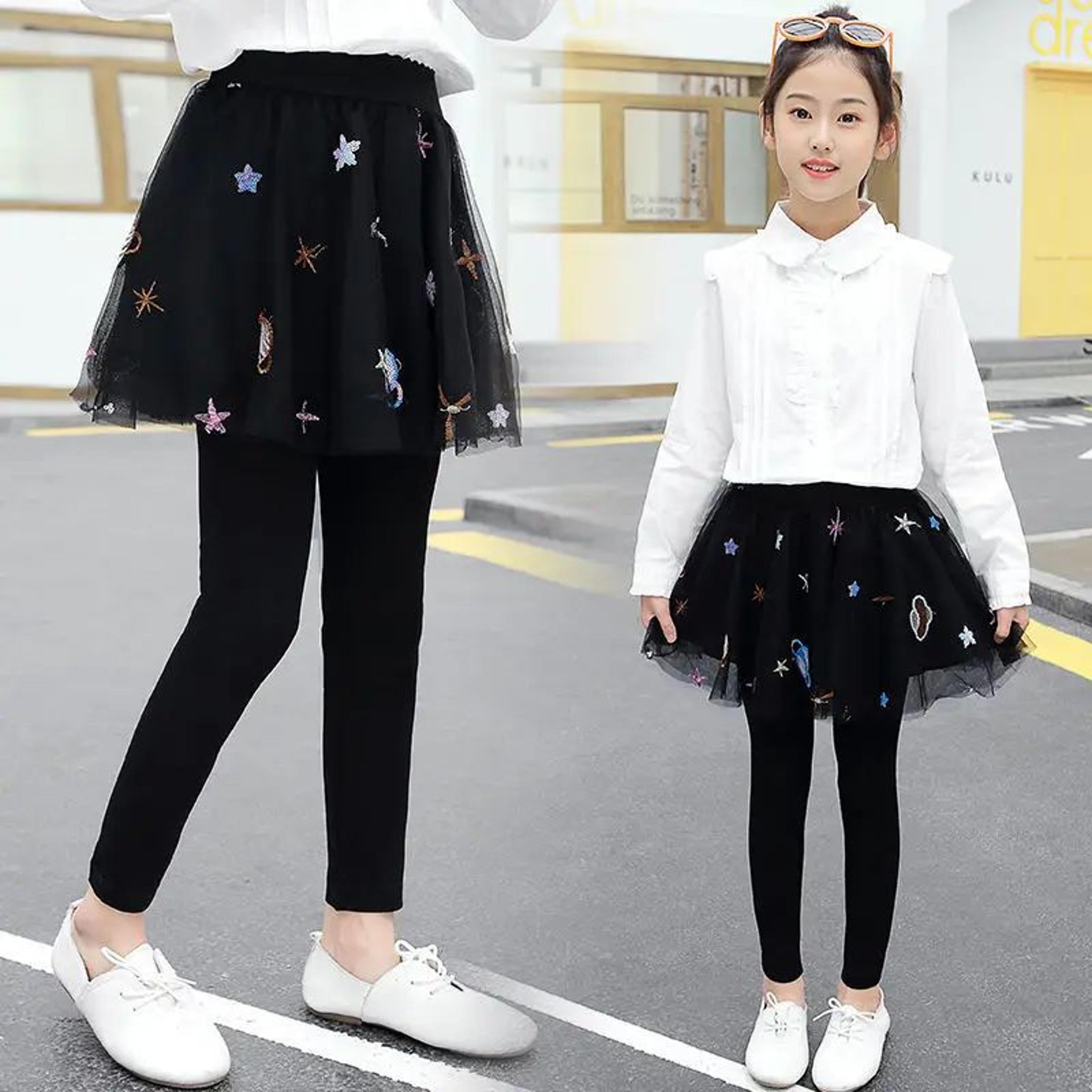 Girls Tutu Skirt Leggings For Spring And Autumn Casual Wear 1