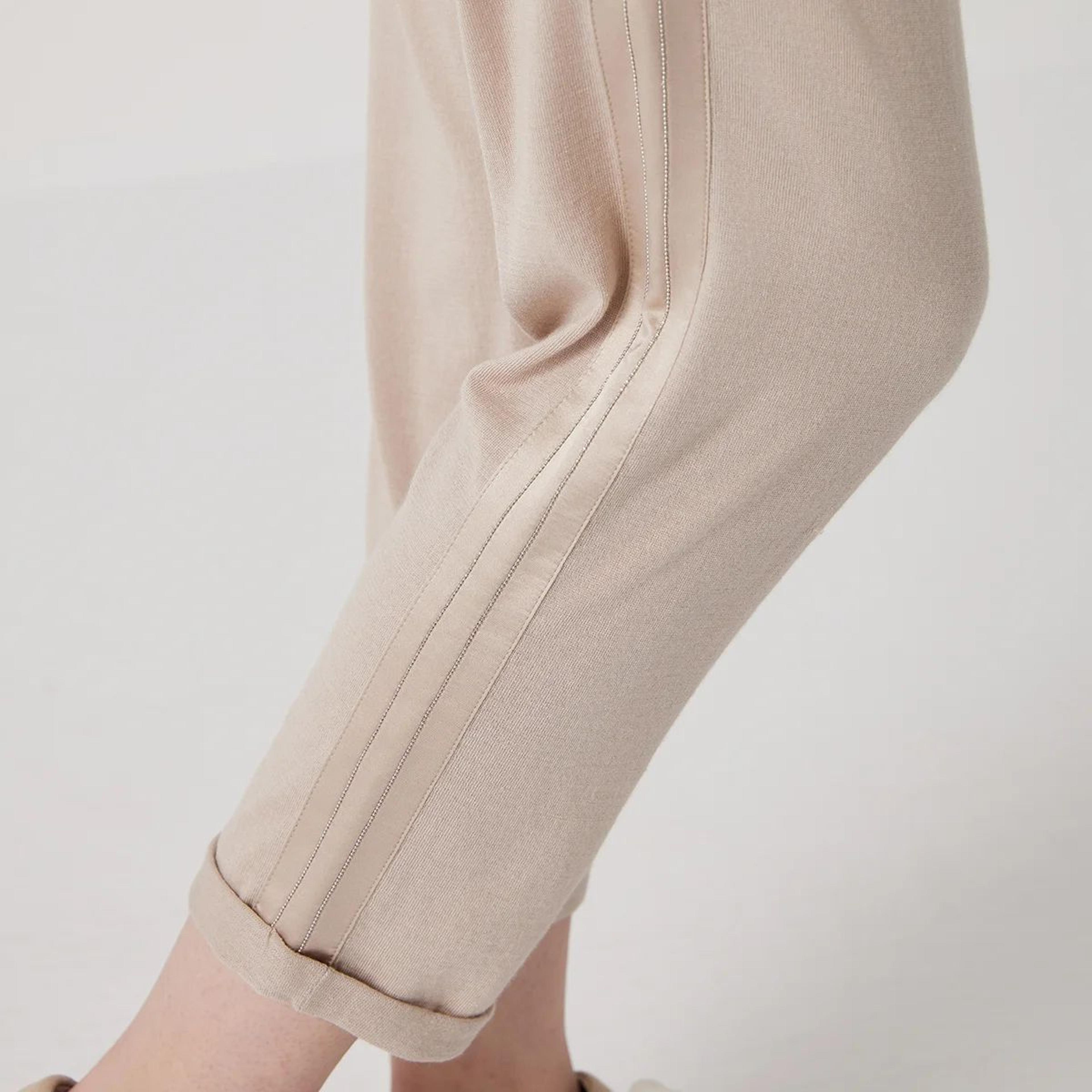 Womens Silk Blend Merino Wool Full Length Trousers 3