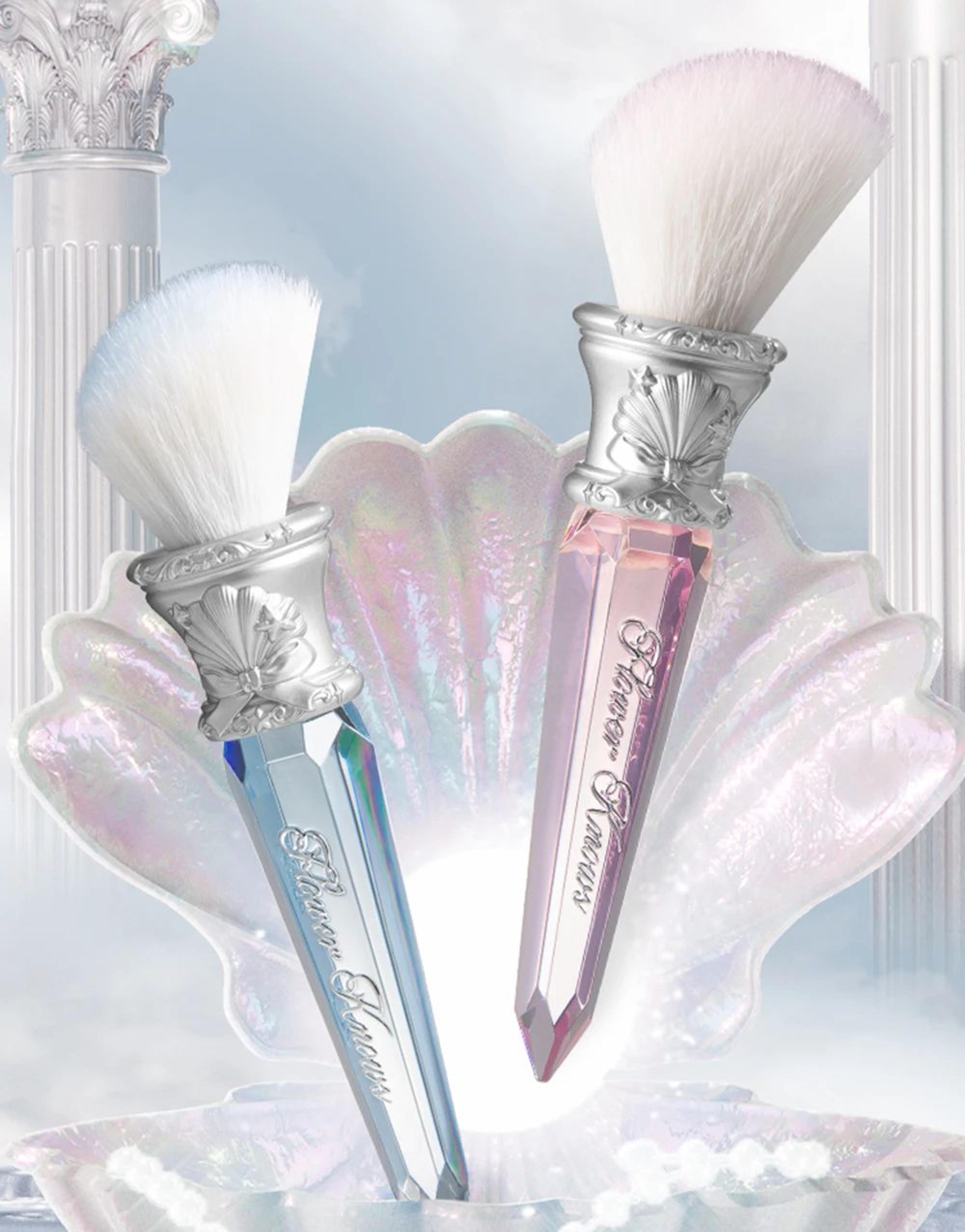 Angled Blush Brush With Crystal Style Handle For Contour And Highlight 11