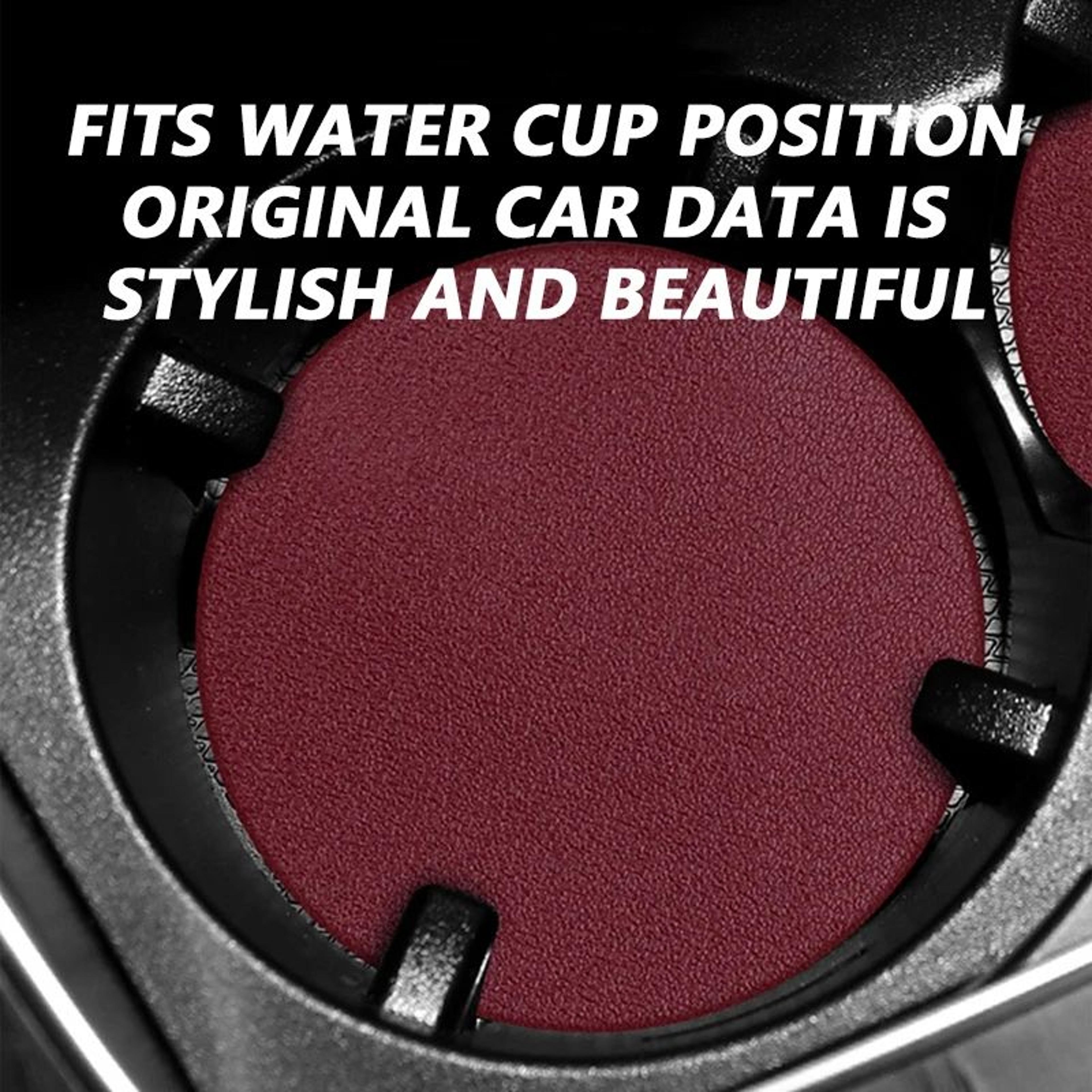 Leatherette Car Cup Holder Coasters Non Slip Set Of 2 Or 4 4