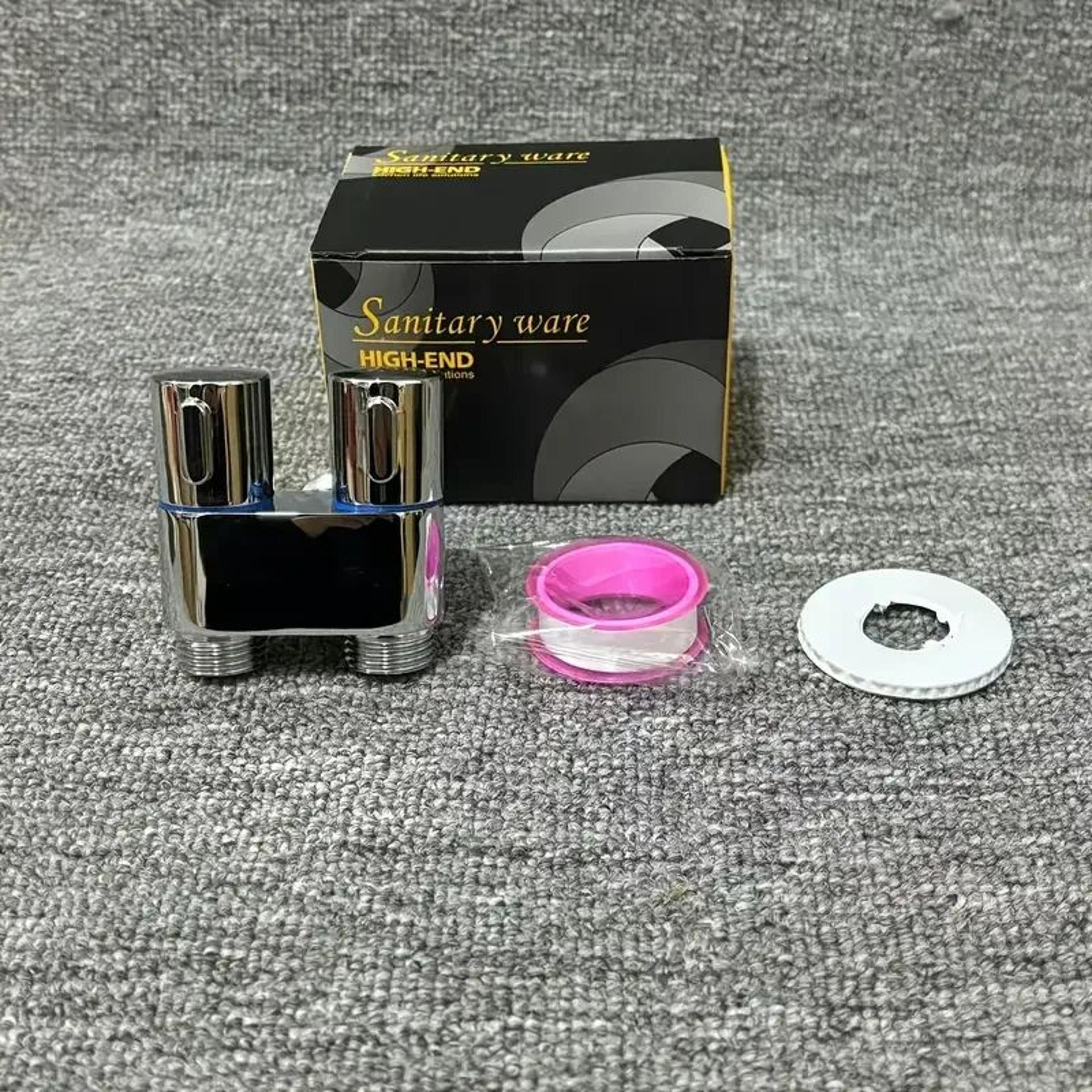 Stainless Steel Double Outlet Angle Valve For Bathroom And Washing Machine 6