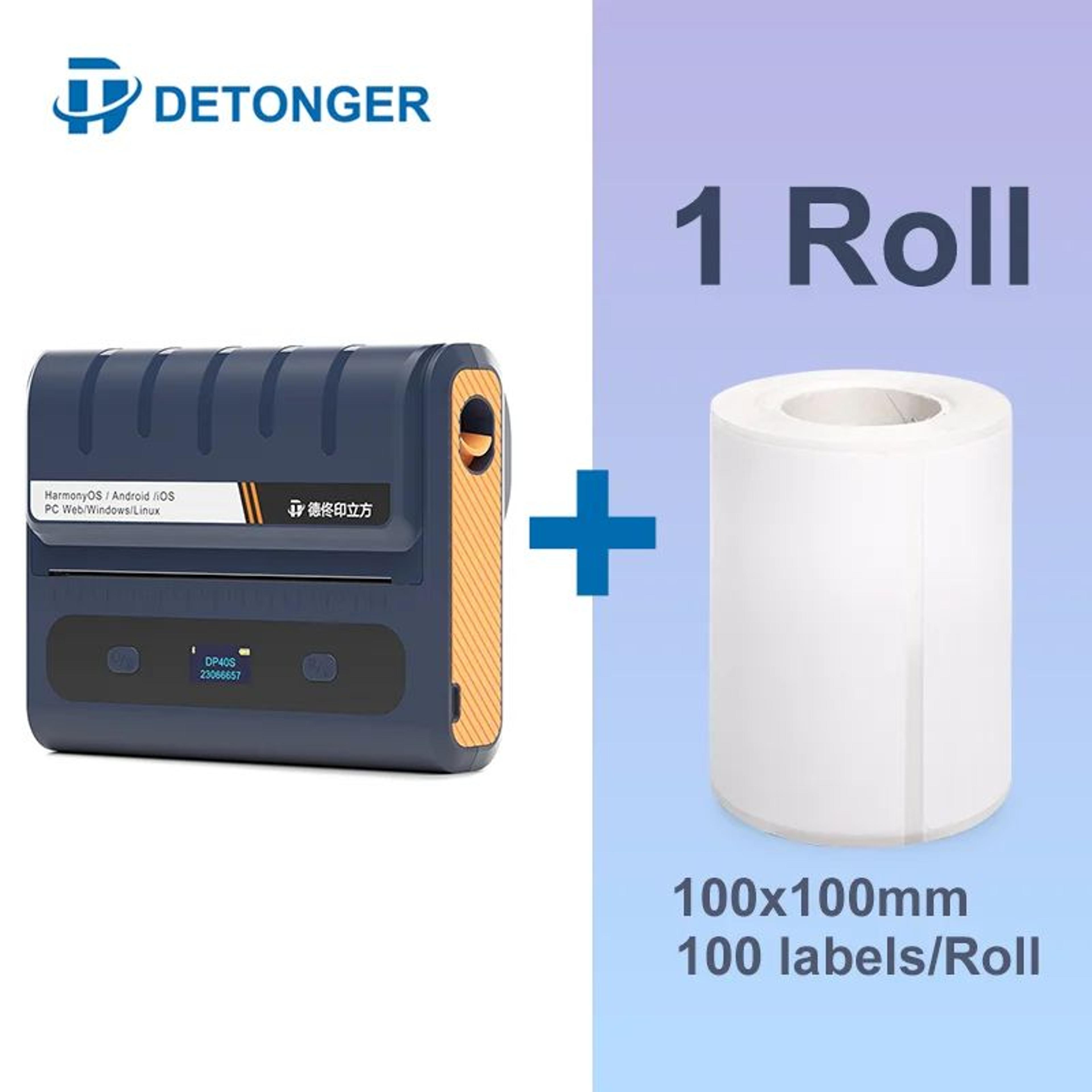DETONGER DP40S Portable Wireless Inkless Barcode Label Printer 8
