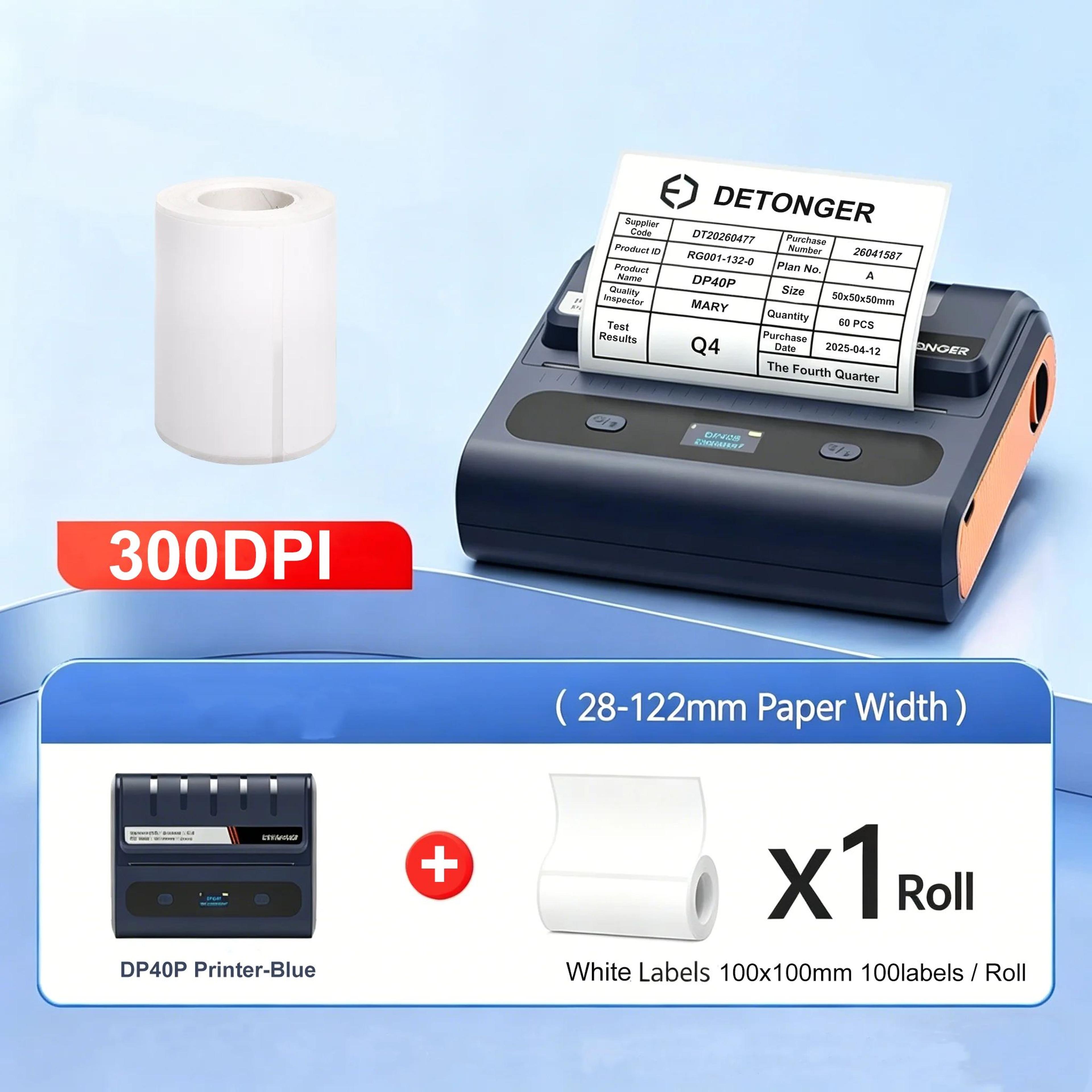 DETONGER DP40S Portable Wireless Inkless Barcode Label Printer 9