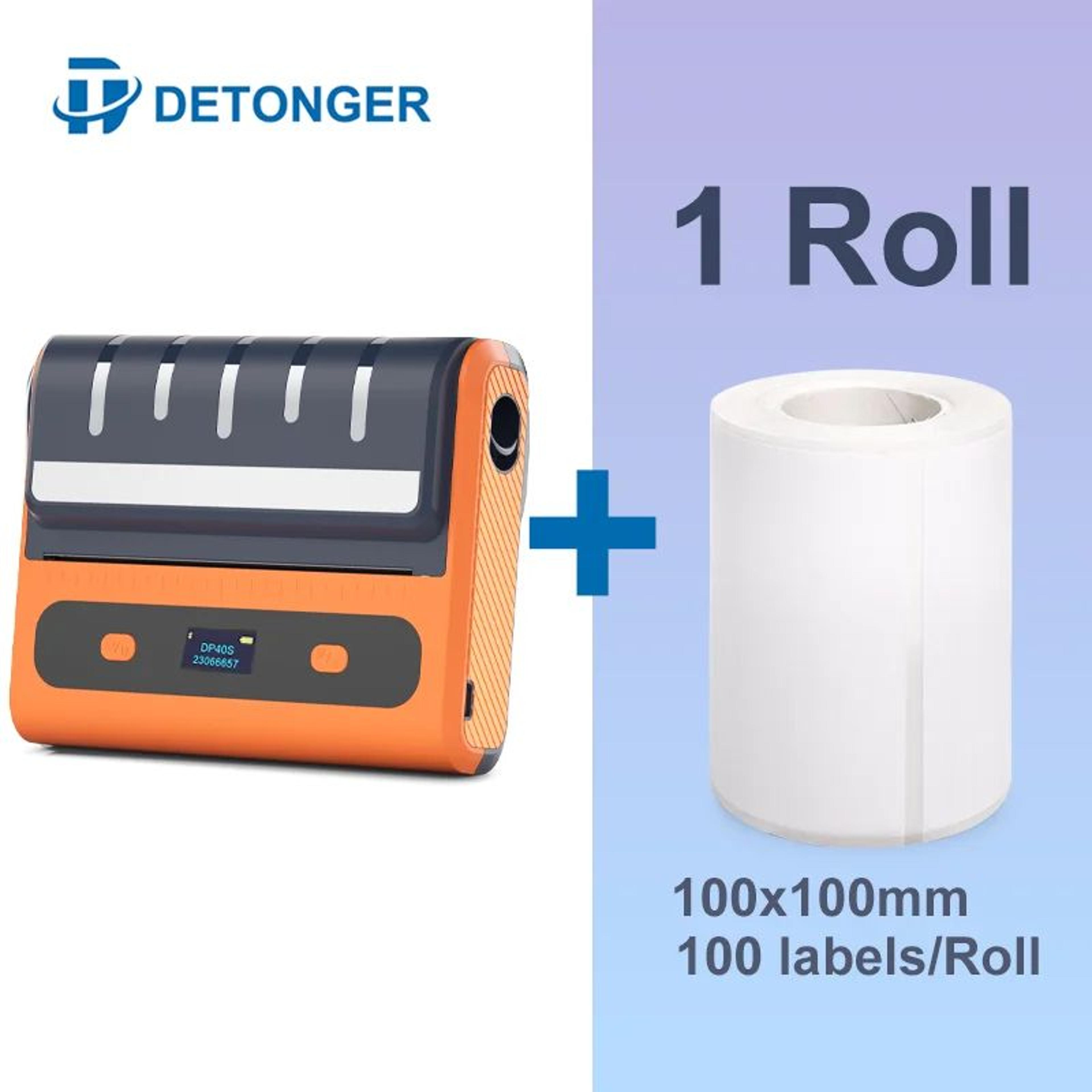 DETONGER DP40S Portable Wireless Inkless Barcode Label Printer 7