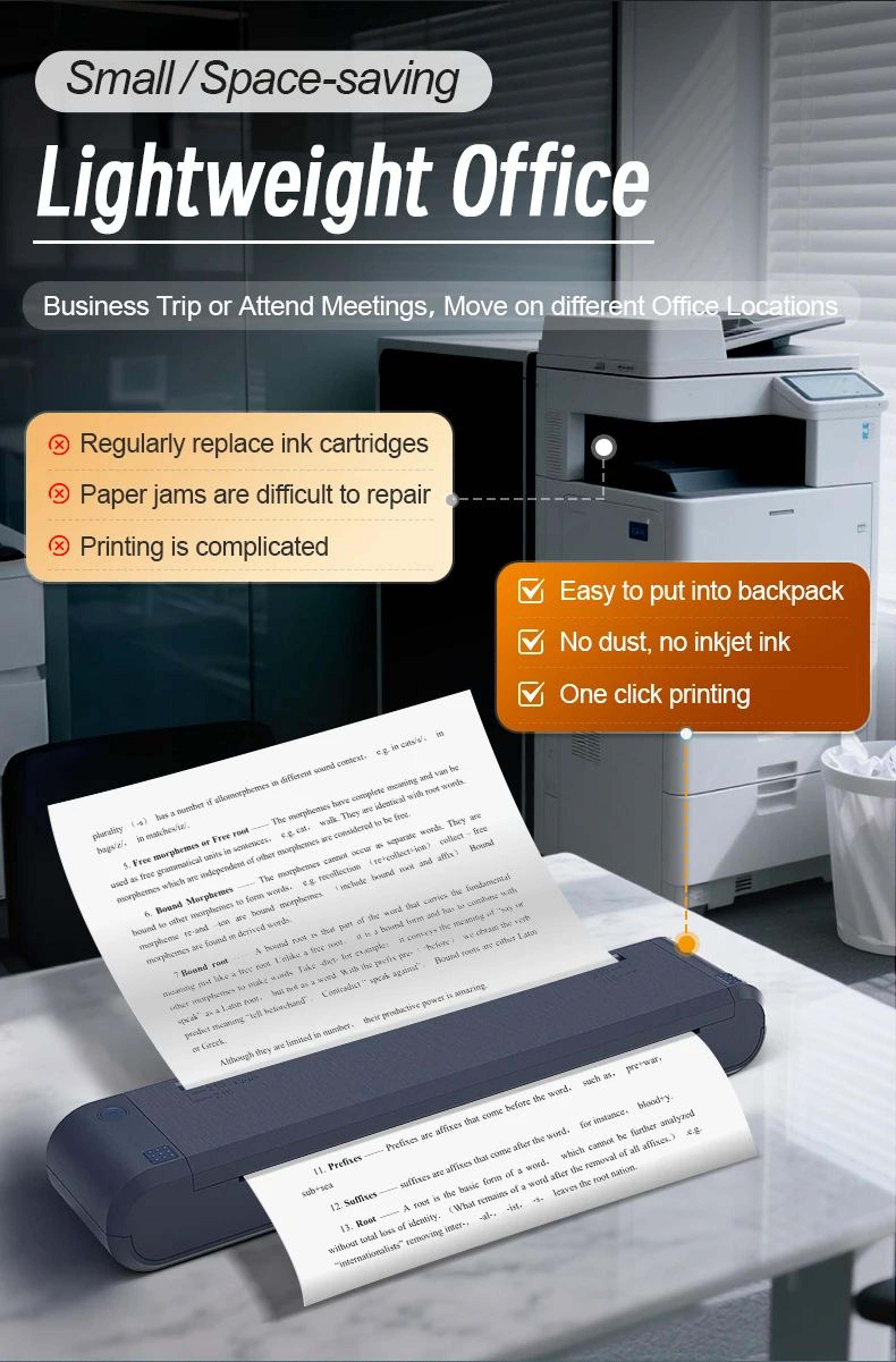 A4 Bluetooth Thermal Transfer Ribbon Printer With Double Sided Printing 8