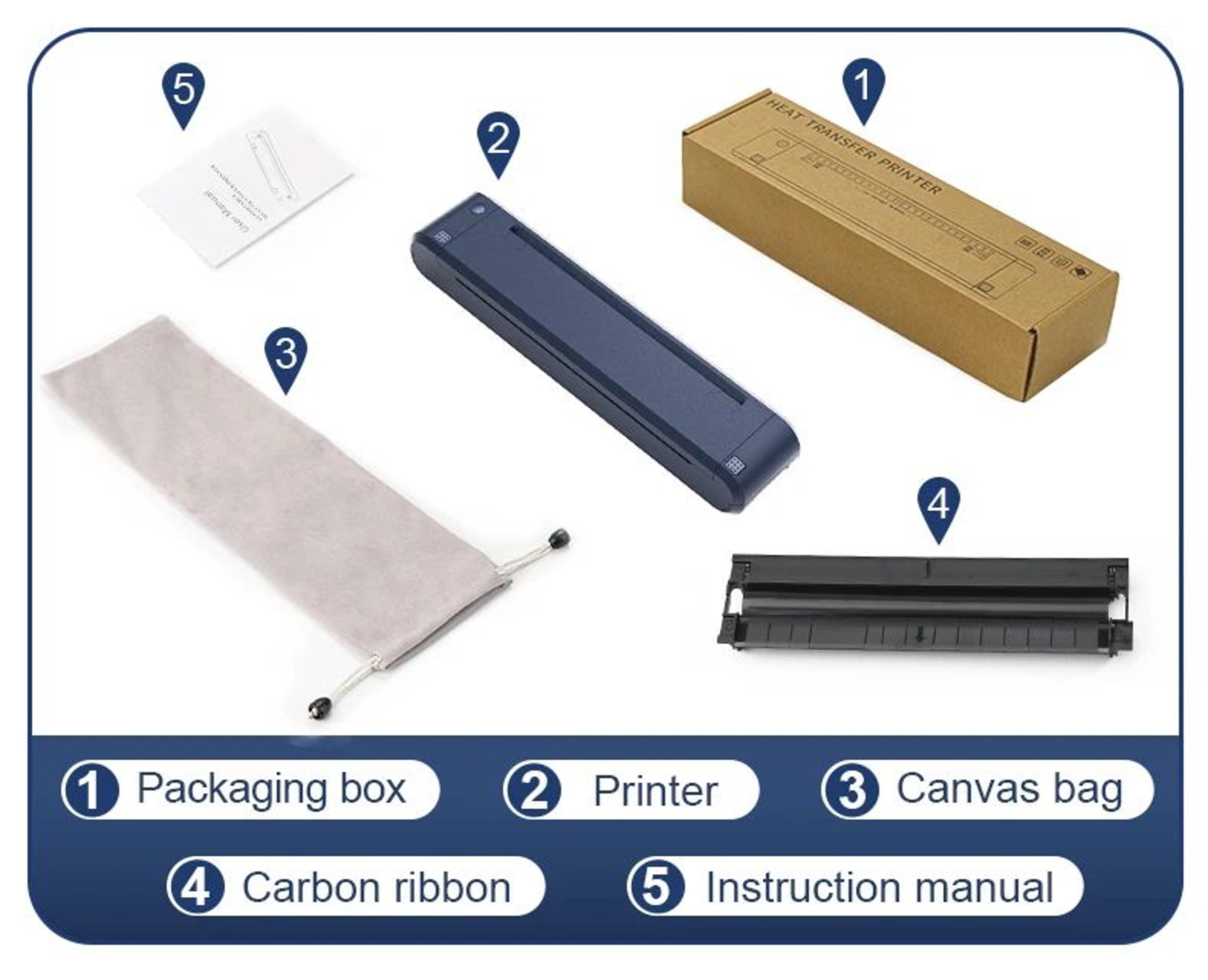 A4 Bluetooth Thermal Transfer Ribbon Printer With Double Sided Printing 15