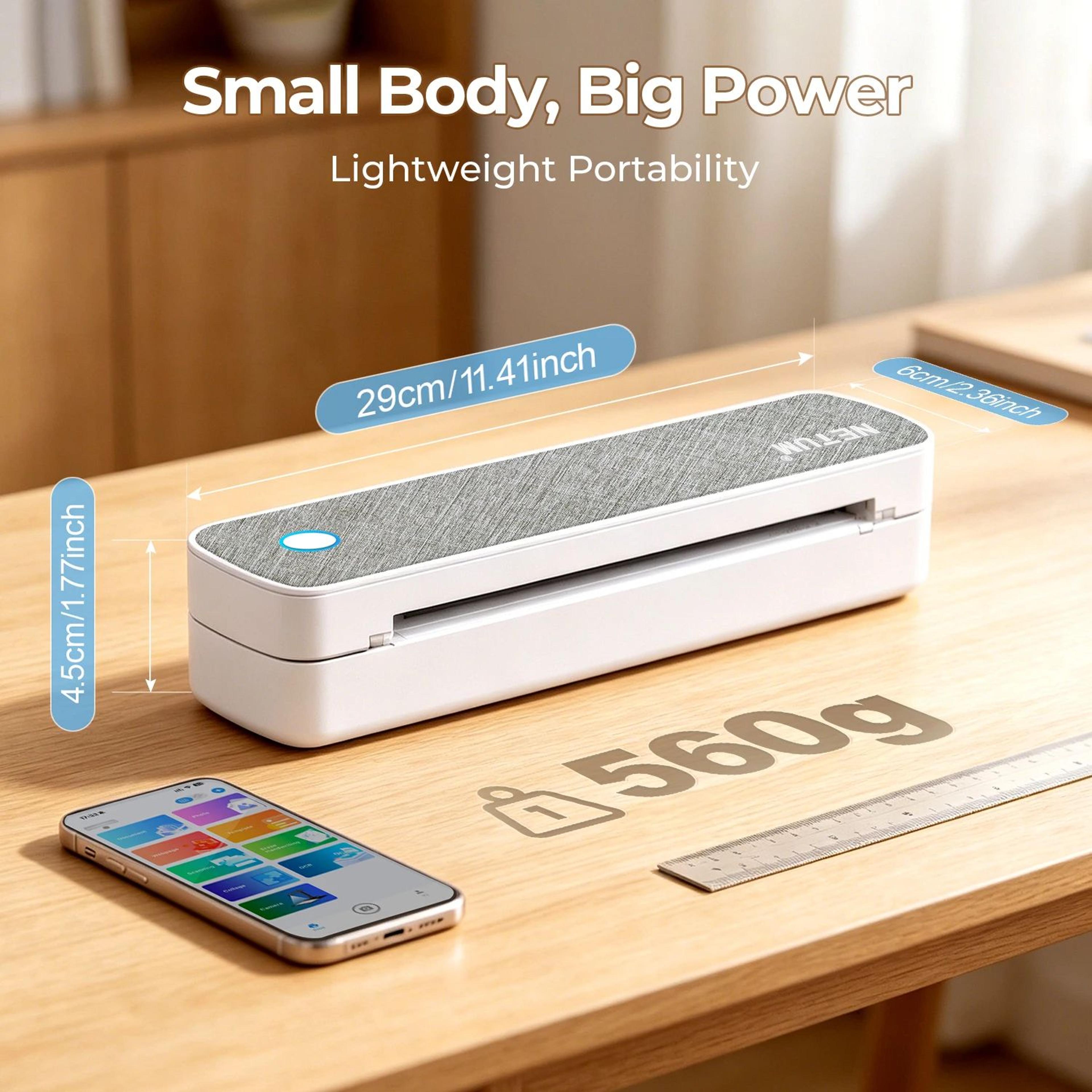 Portable A4 Bluetooth Rechargeable Inkless Printer For Travel And Office 9