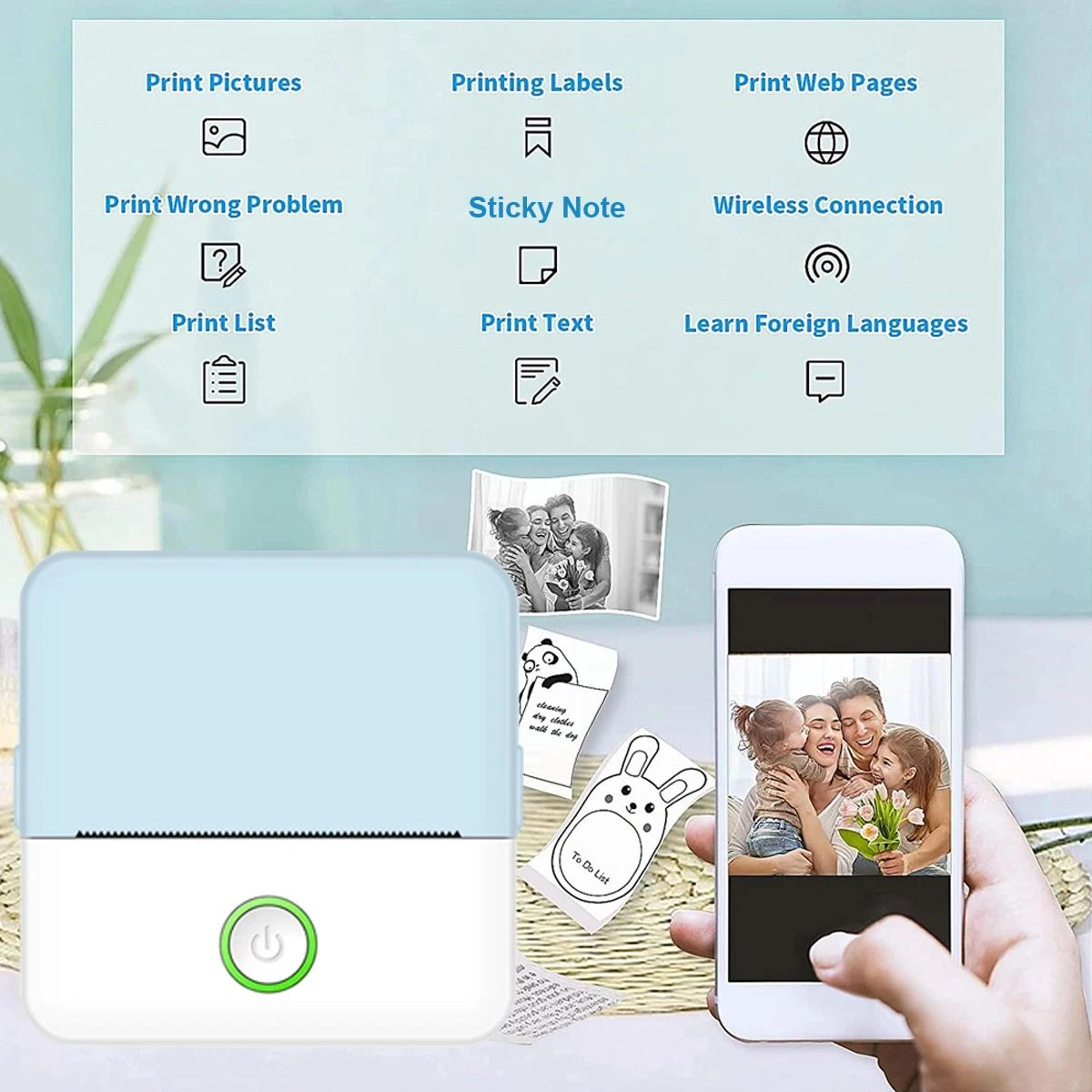 Mini Bluetooth Inkless Pocket Printer For Stickers And Journal Notes 6