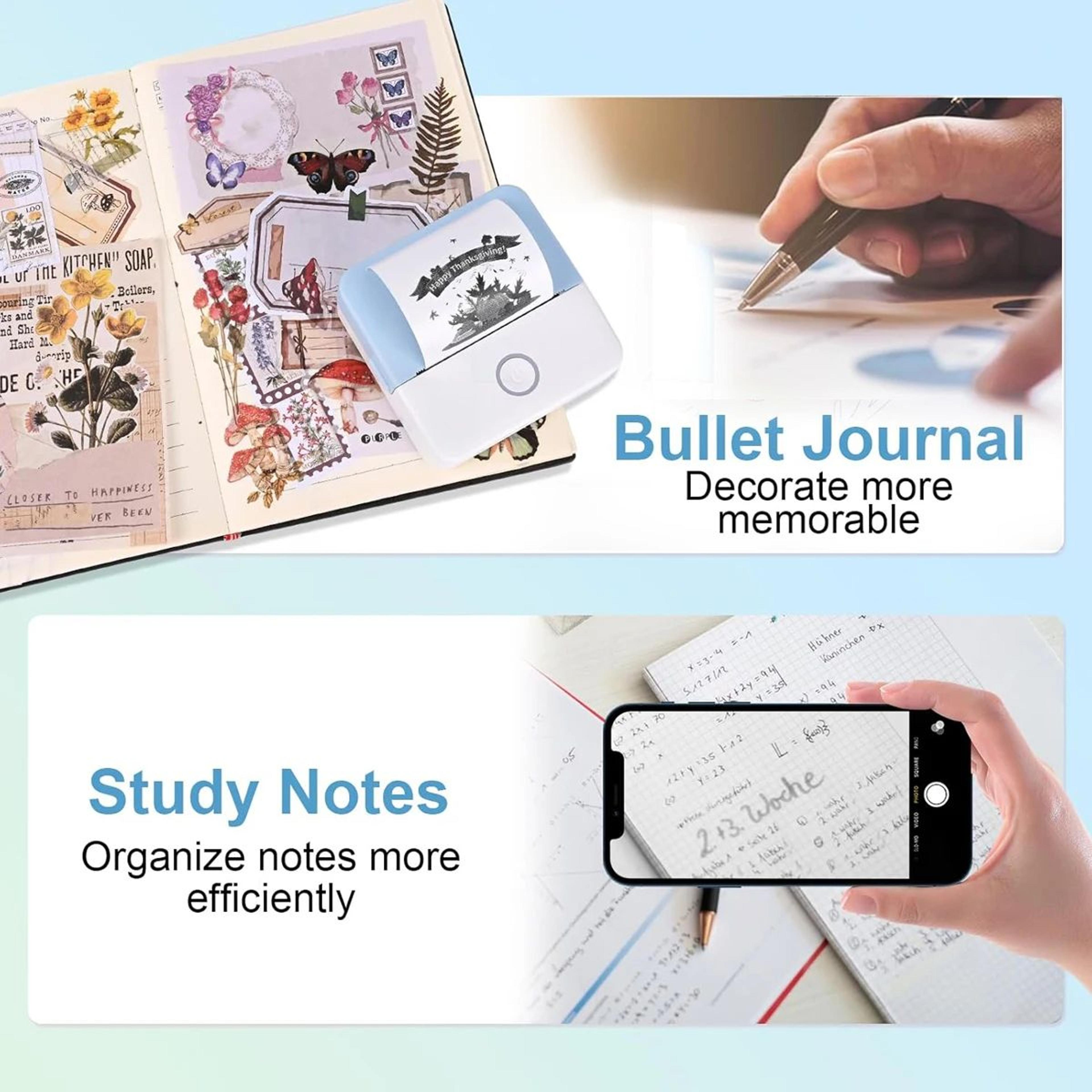 Mini Bluetooth Inkless Pocket Printer For Stickers And Journal Notes 7