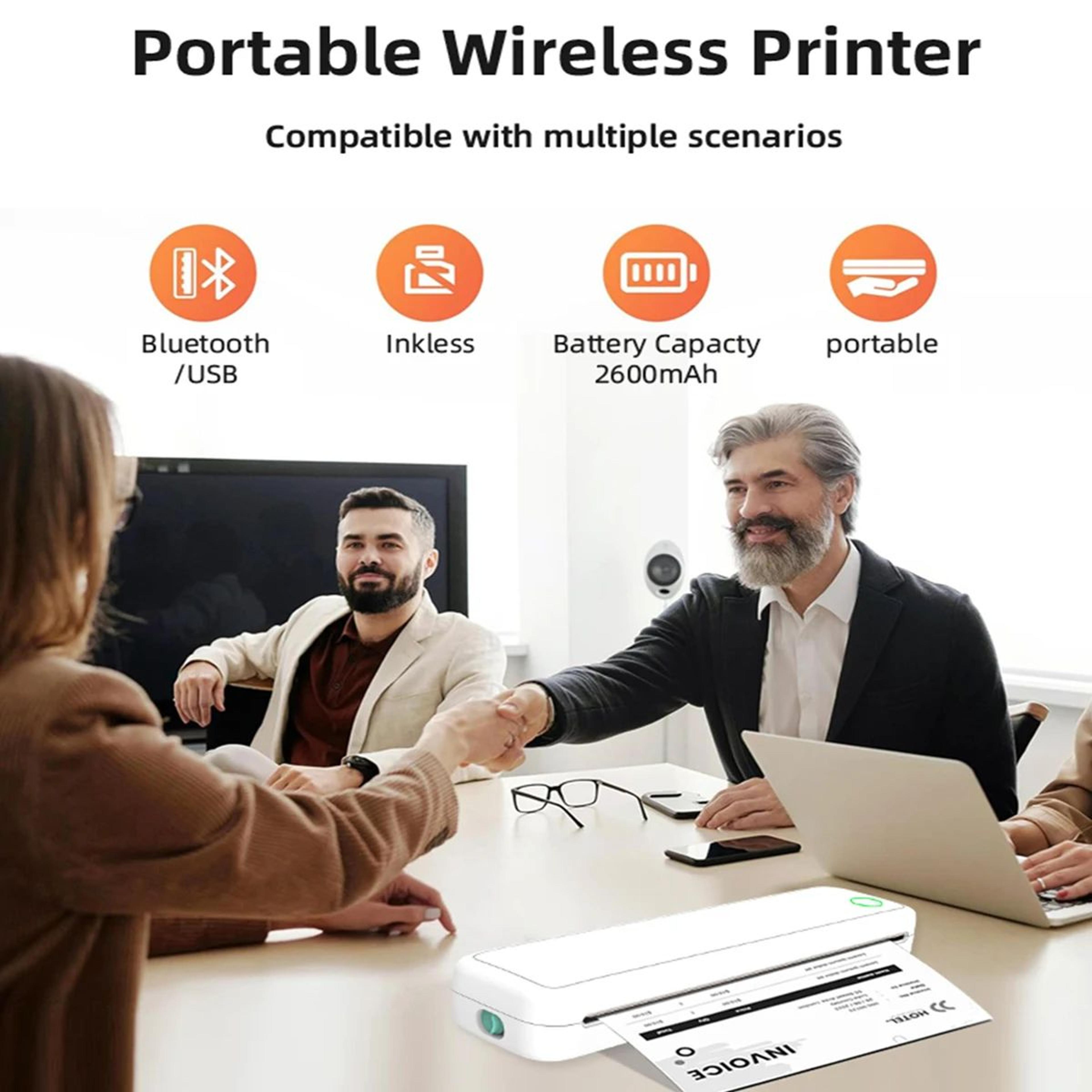 Wireless A4 Inkless Portable Thermal Printer For Phones And Laptops 5