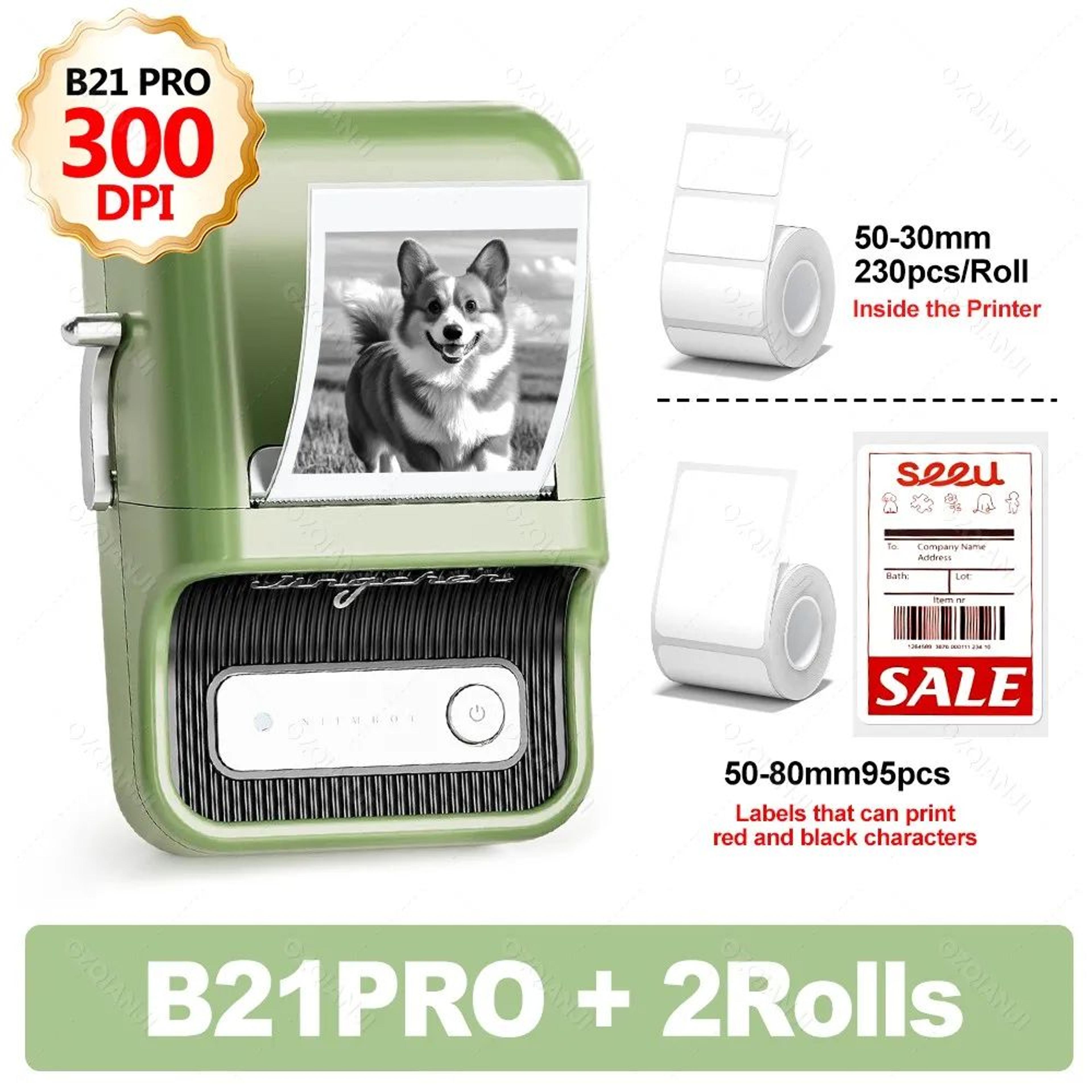NIIMBOT B21 Pro Wireless 300 DPI Dual Color Thermal Label Printer 8