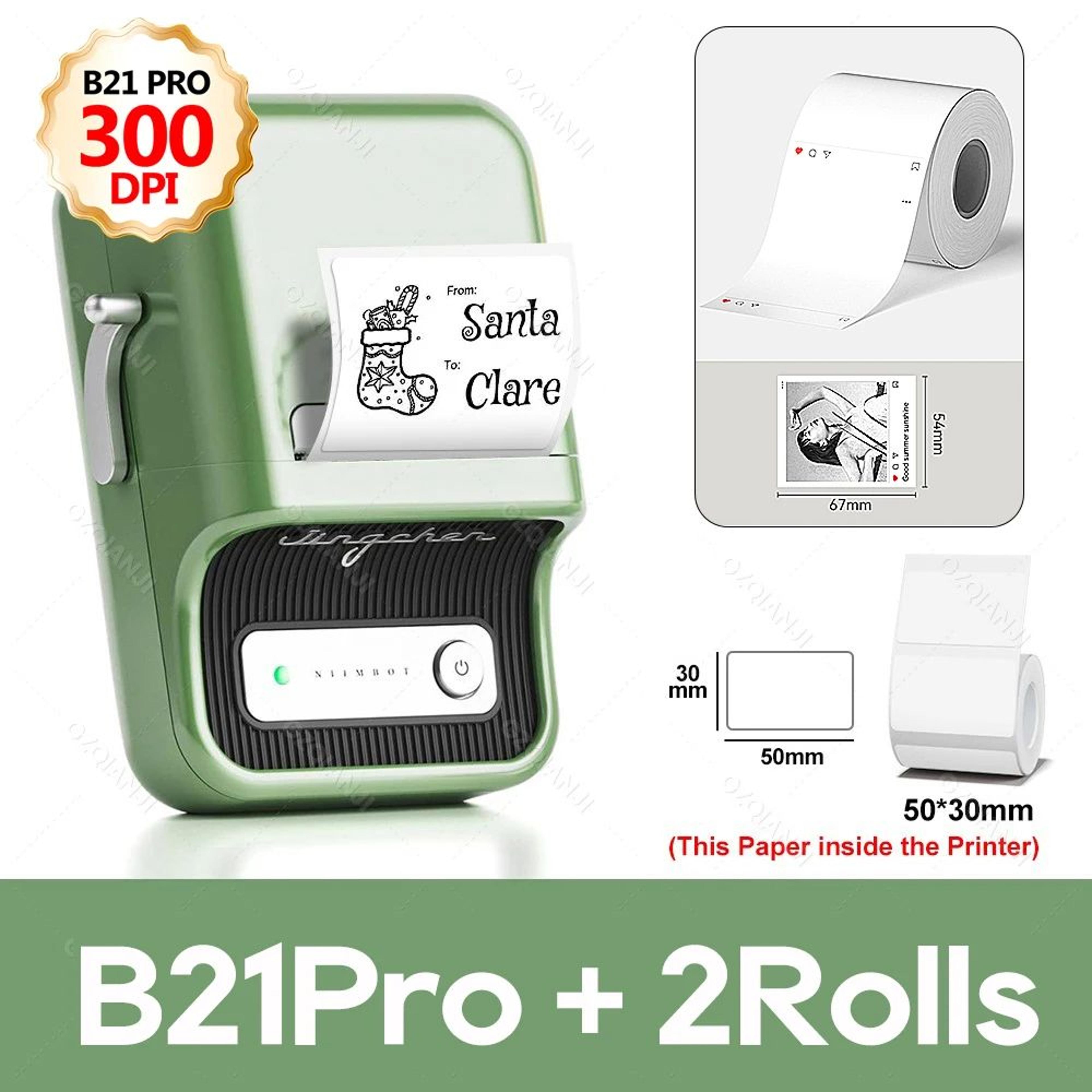 NIIMBOT B21 Pro Wireless 300 DPI Dual Color Thermal Label Printer 14