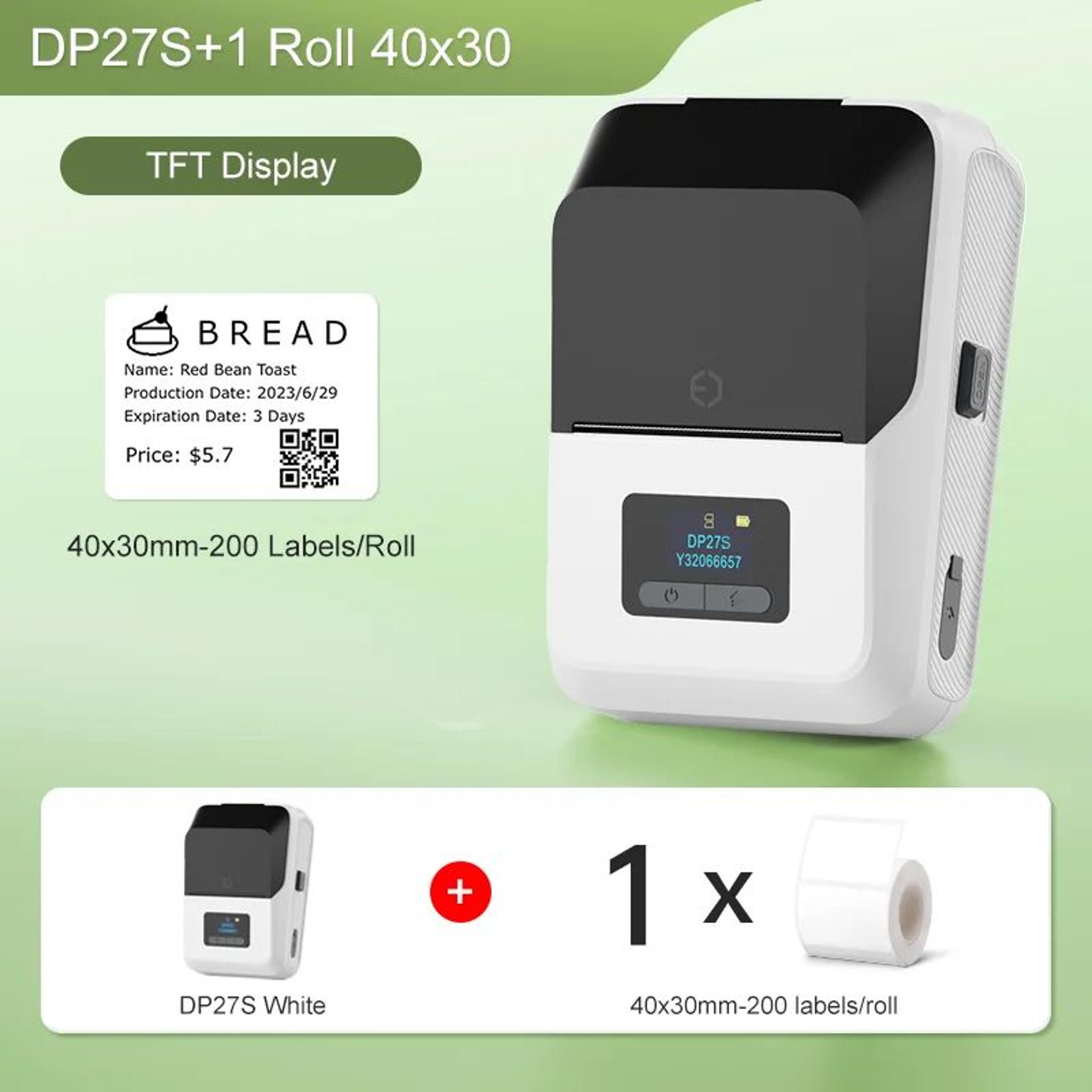 DETONGER DP27S Mini Wireless Thermal Label Printer For Home And Office 6