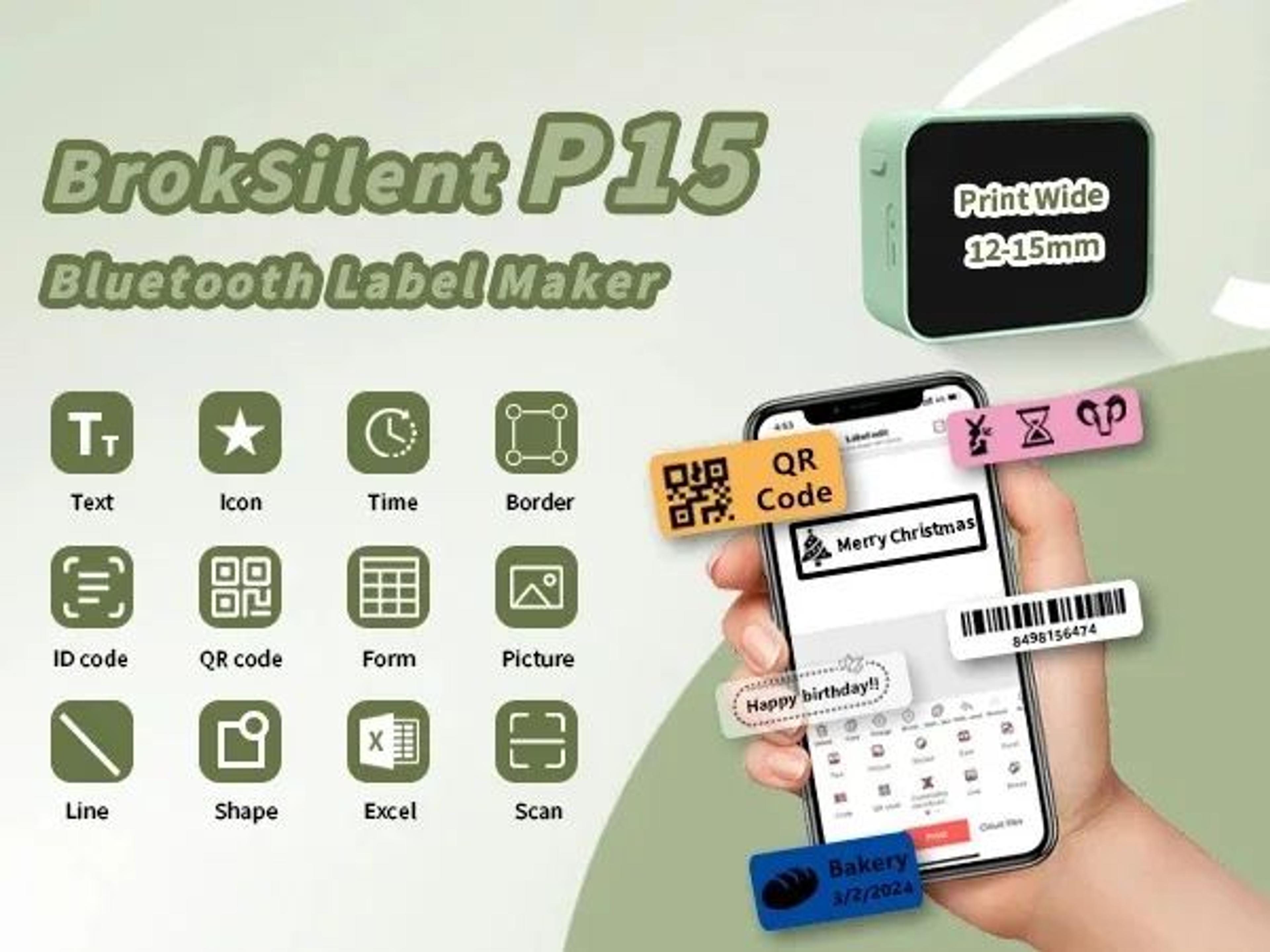 Marklife P15 Mini Bluetooth Thermal Label Printer For Home Office And Kitchen 8