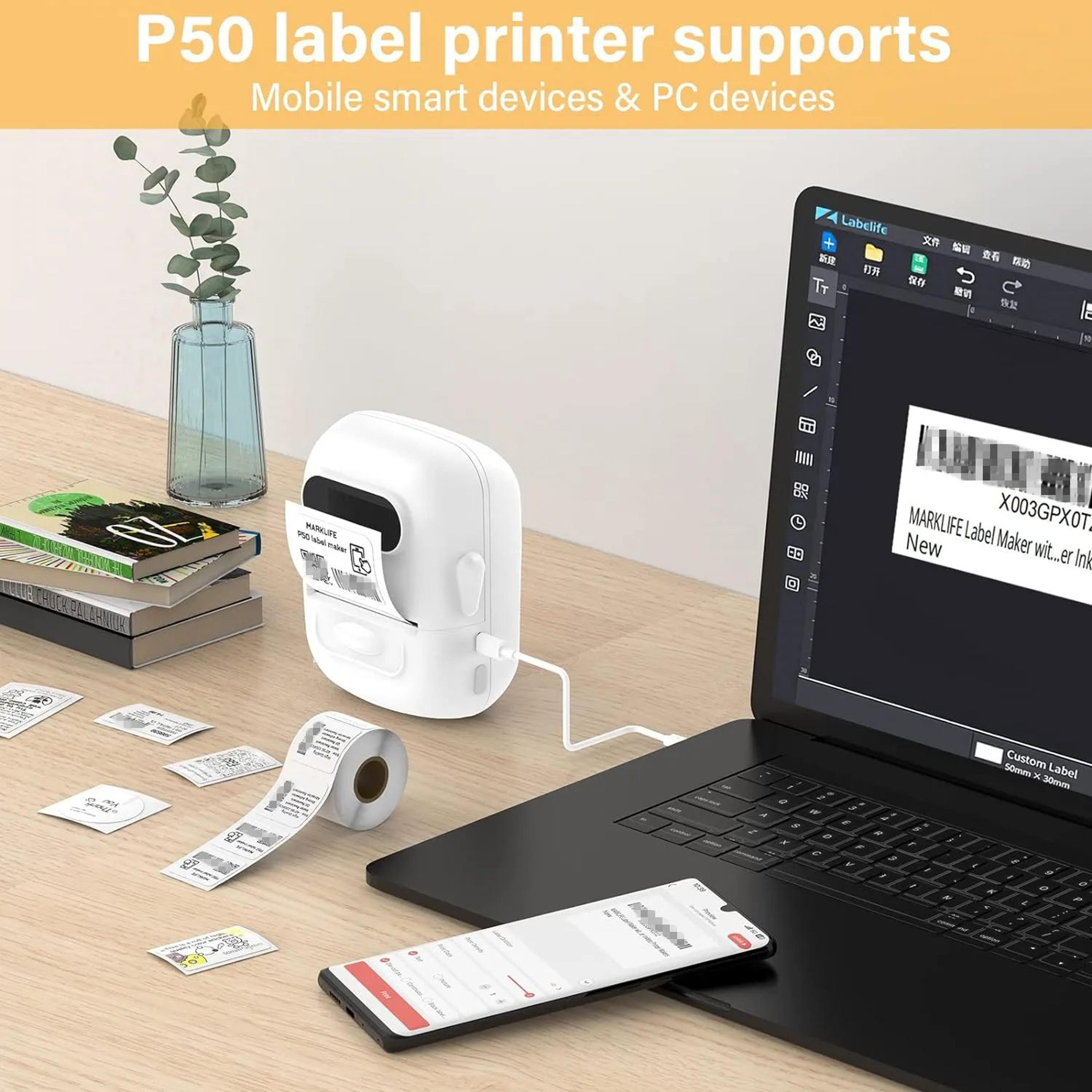 P50 Wireless Bluetooth Thermal Label Printer For Custom Stickers 3