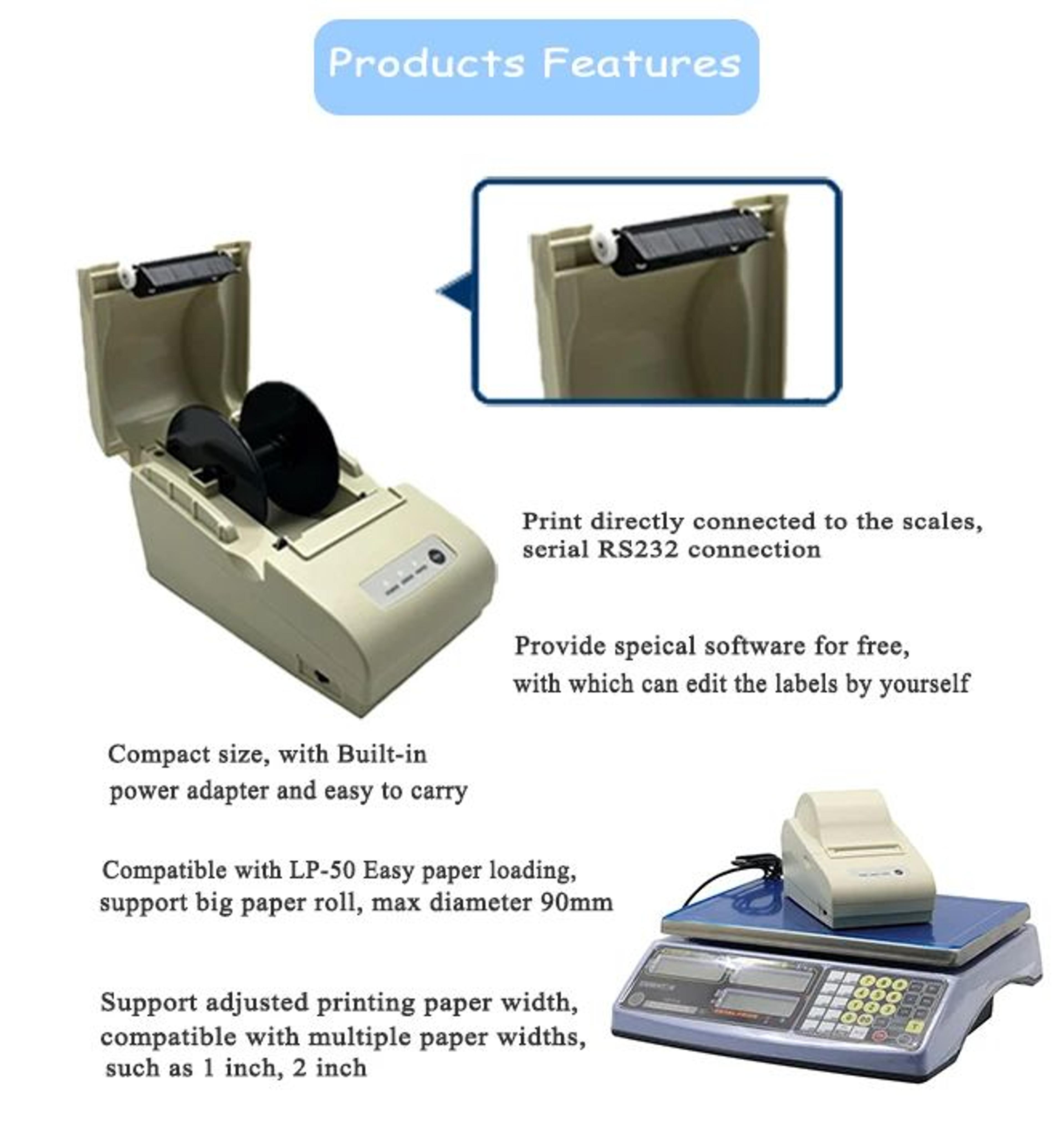 58mm Thermal Label And Receipt Printer For Retail Scales 9