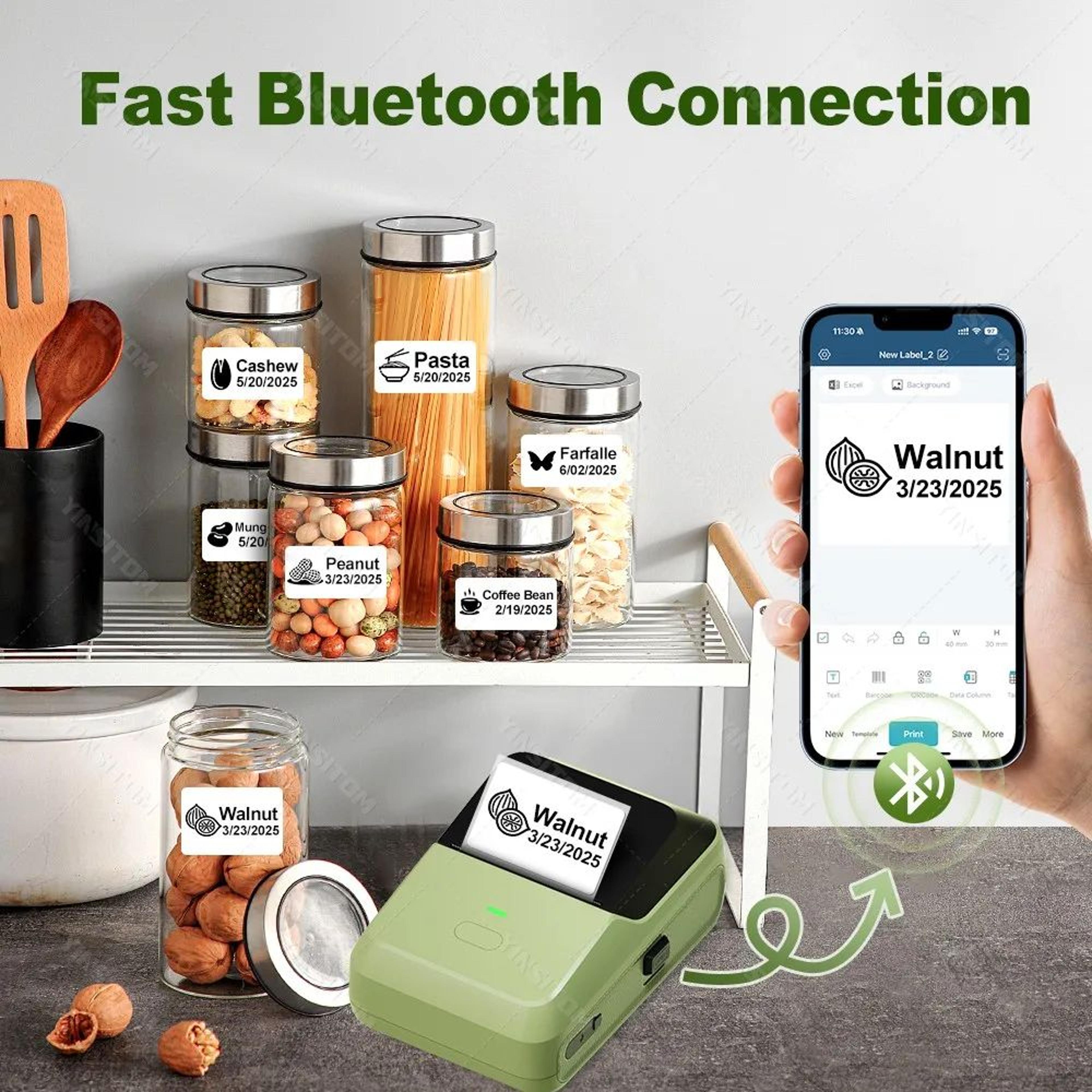 YINSITOM Mini Bluetooth Thermal Label Printer For Barcodes And Price Tags 2