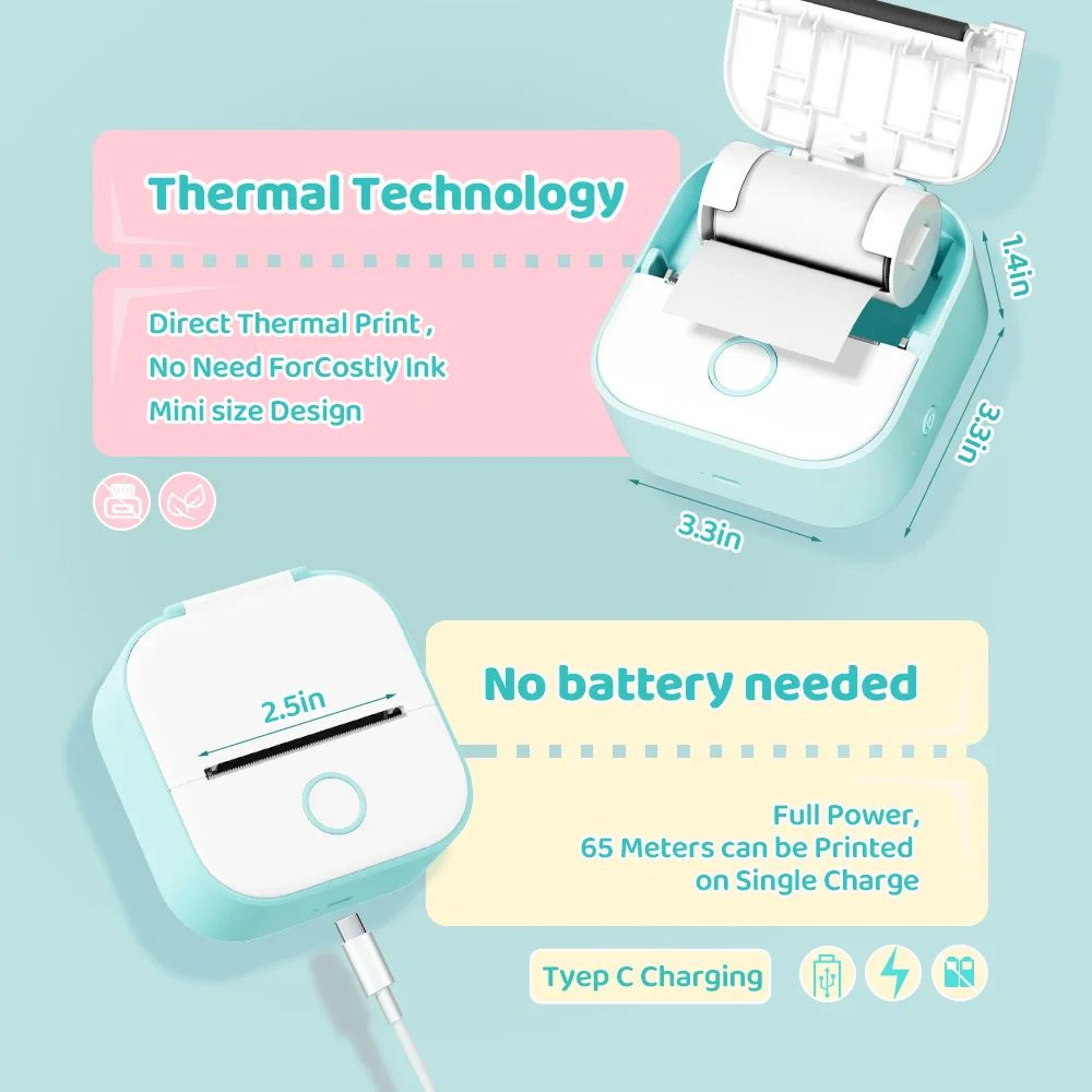 Phomemo T02 Mini Wireless Thermal Sticker Printer For Journals And DIY 2