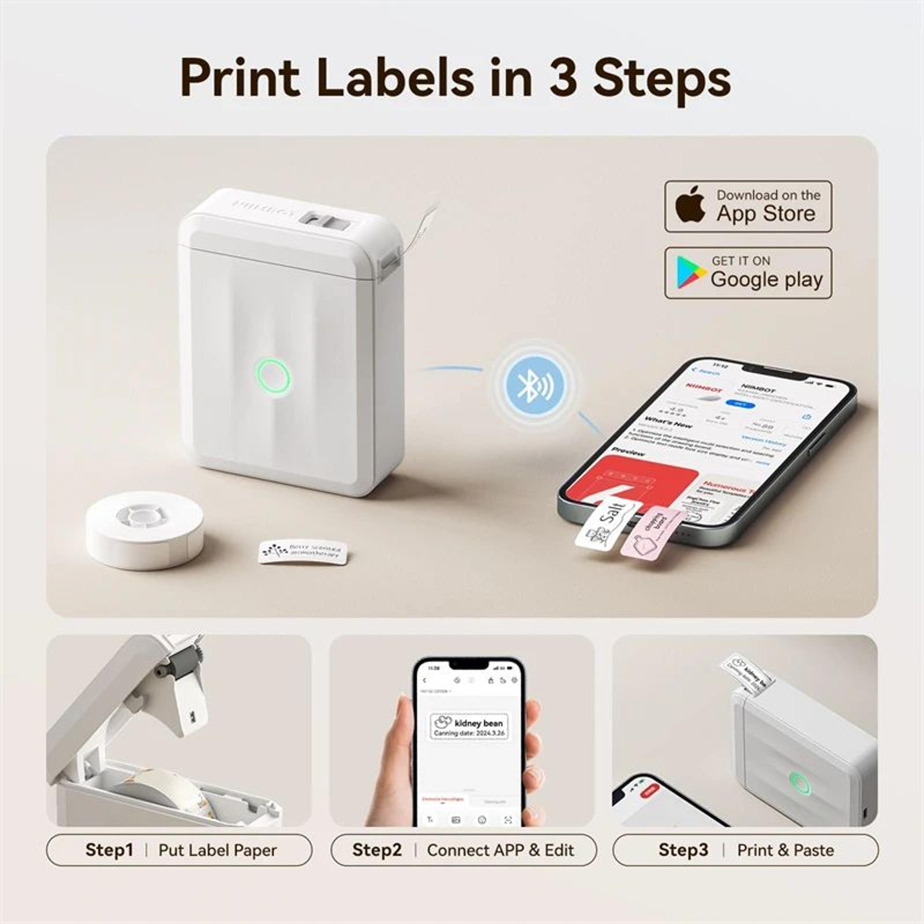 NIIMBOT D110 Mini Portable Thermal Label Maker With Tape 3