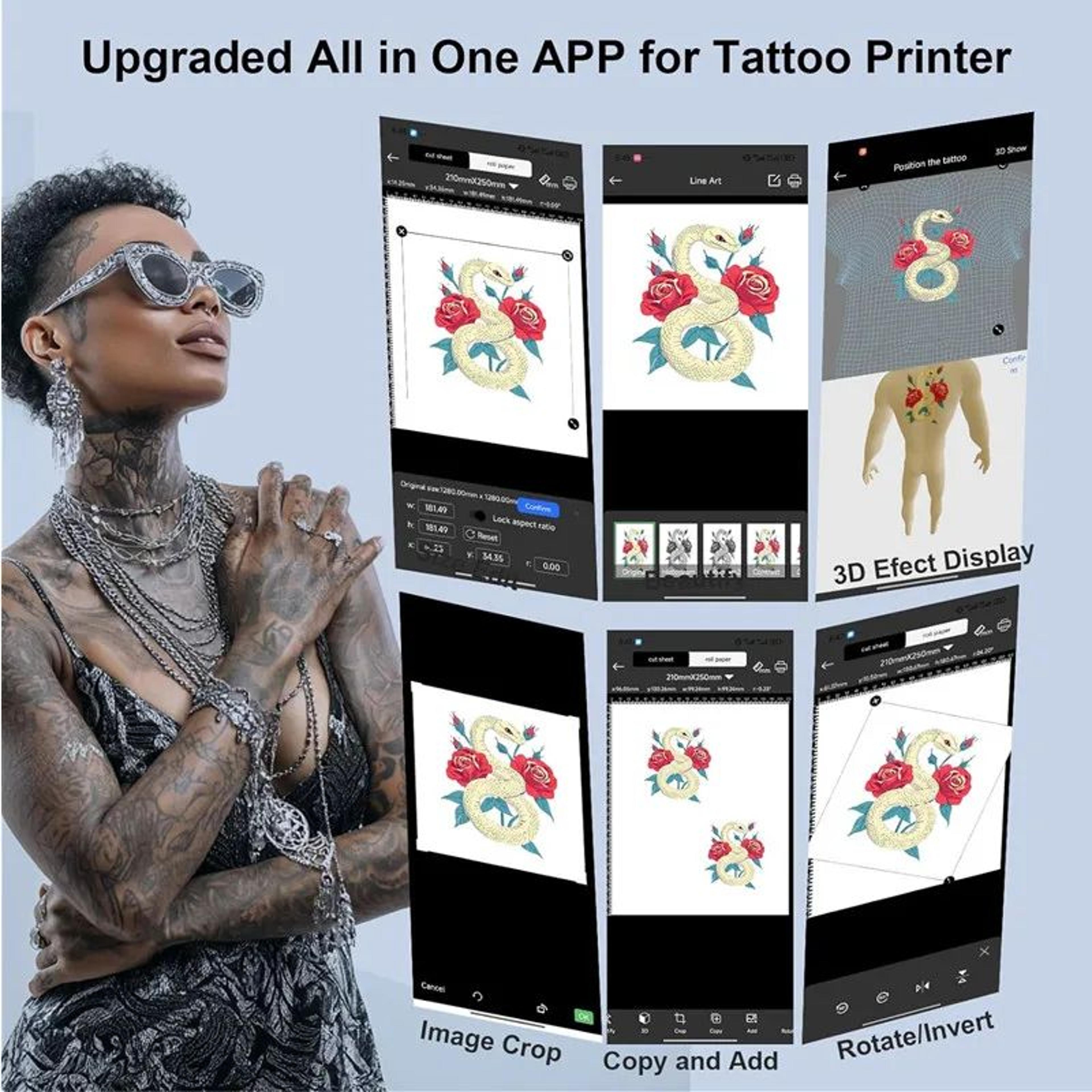 Portable Bluetooth Thermal Tattoo Stencil Printer For Beginners 8