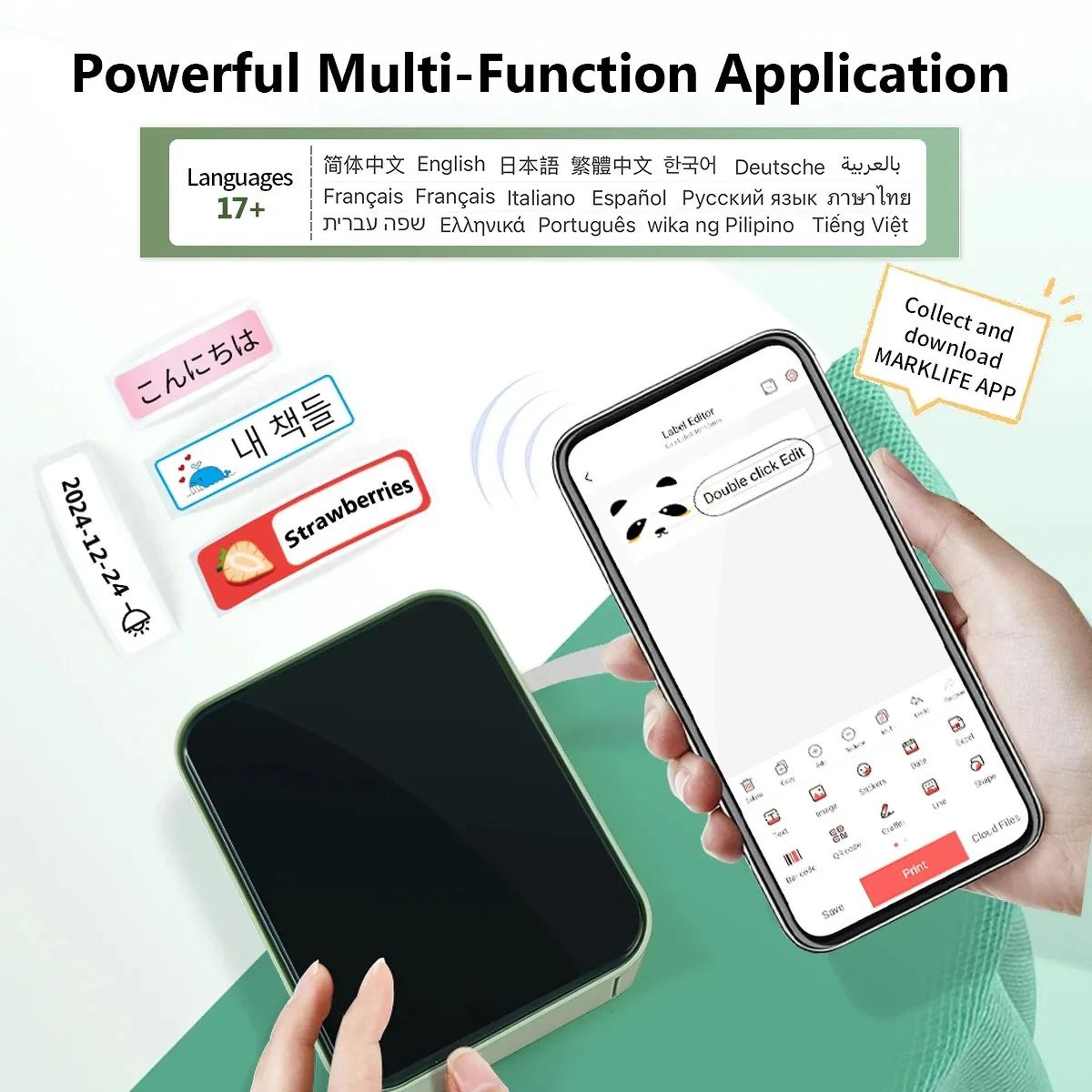 MarkLife P15 Mini Bluetooth Thermal Labeling Sticker Printer For Home And Office 7