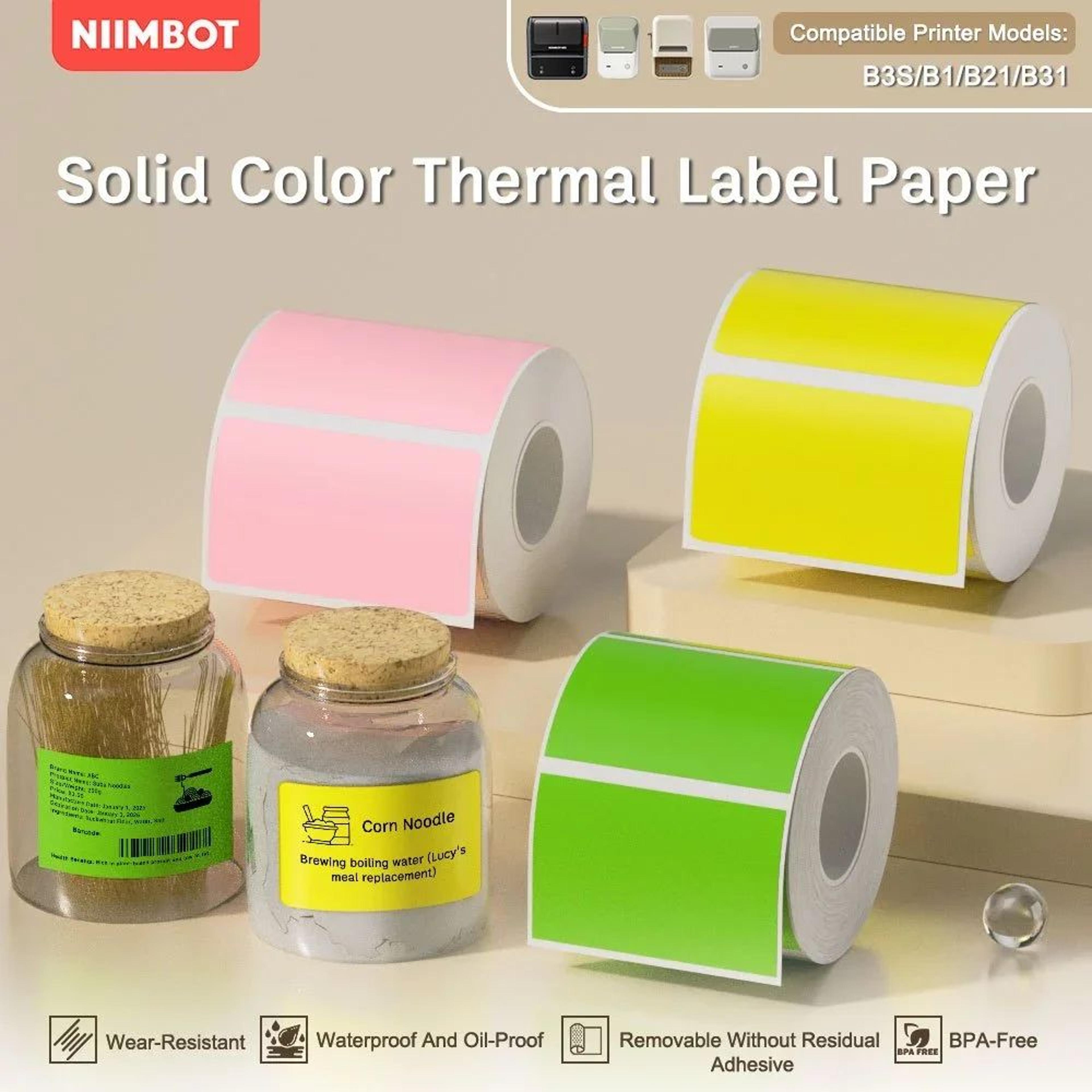niimbot self adhesive waterproof labels for b21 b203 and b3s printers