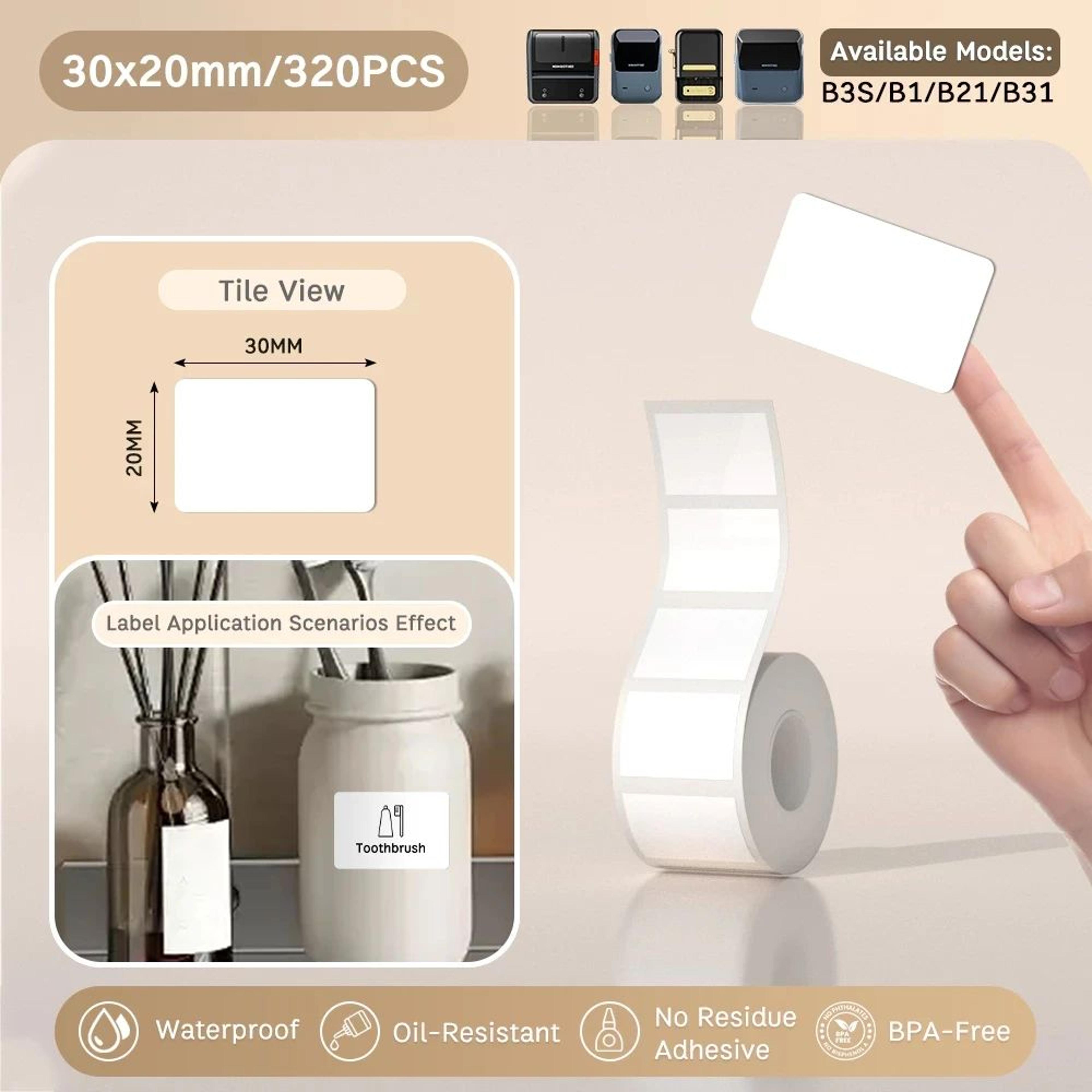 NIIMBOT Self Adhesive Waterproof Labels For B21 B203 And B3S Printers 14