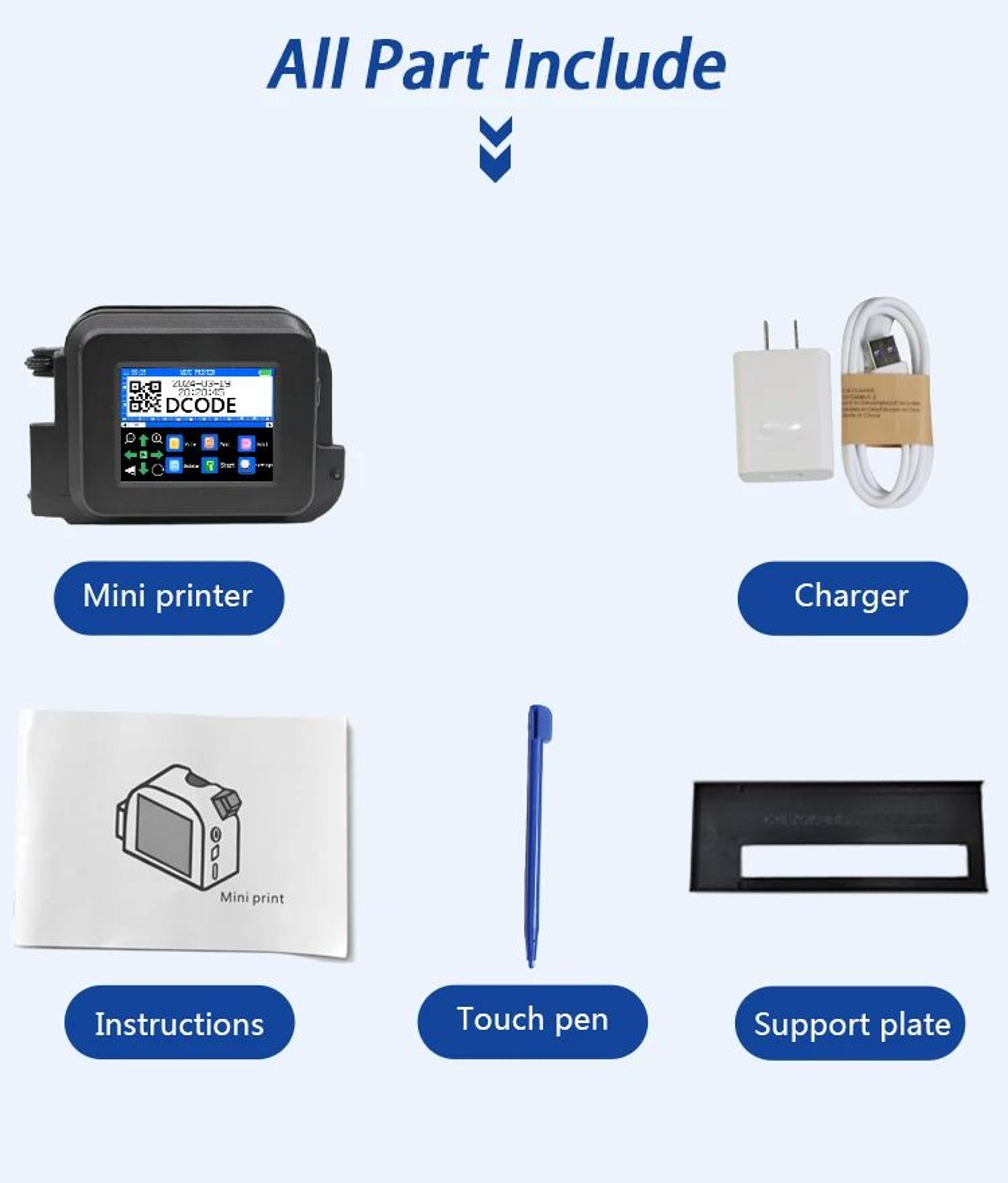 DCODE XMINI Portable Handheld Inkjet Printer For Text Logos And QR Codes 12