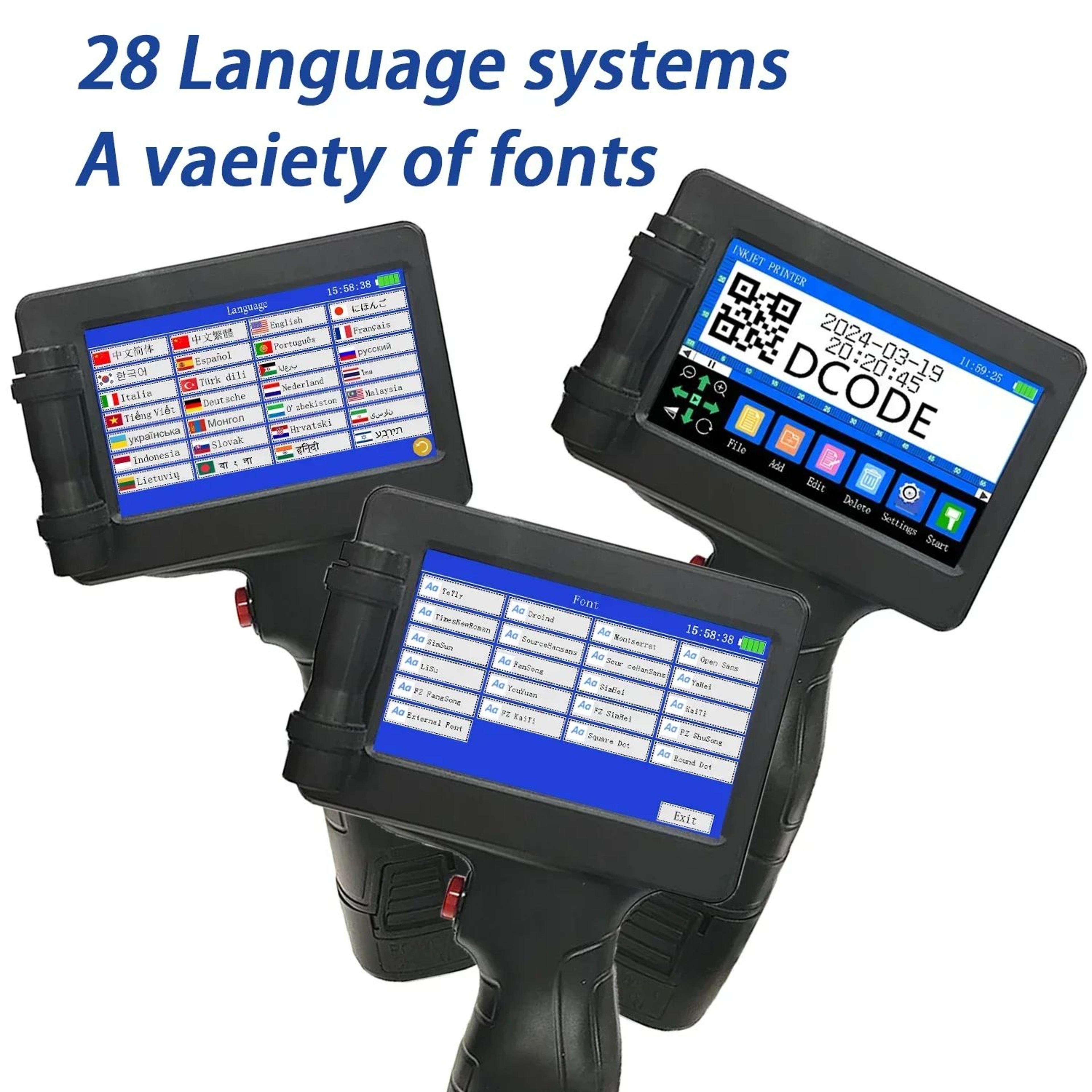 DCODE 1755PLUS Handheld Inkjet Printer For Dates Logos And Barcodes 2
