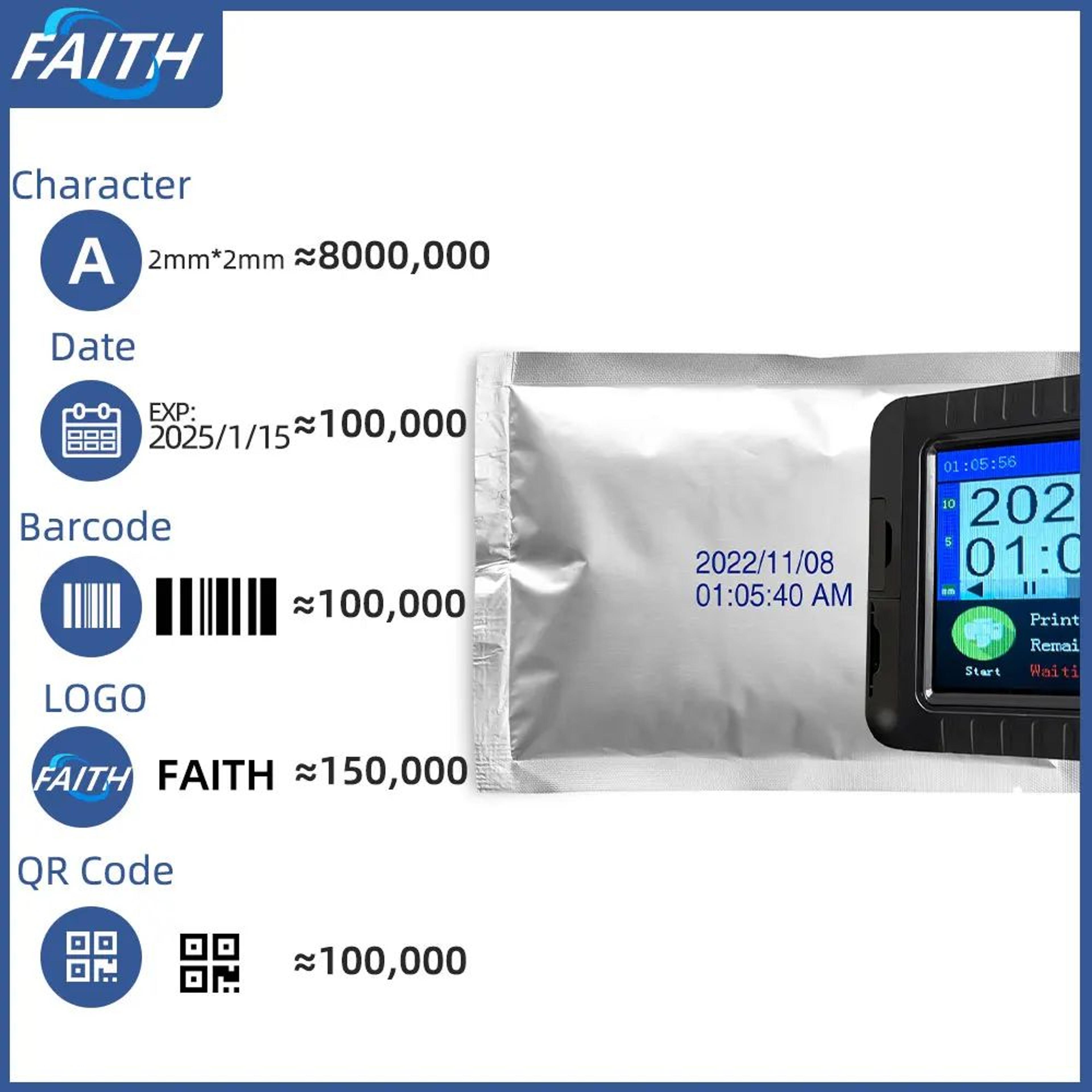 Faith KD360M Portable Thermal Shipping Label And Barcode Printer 3