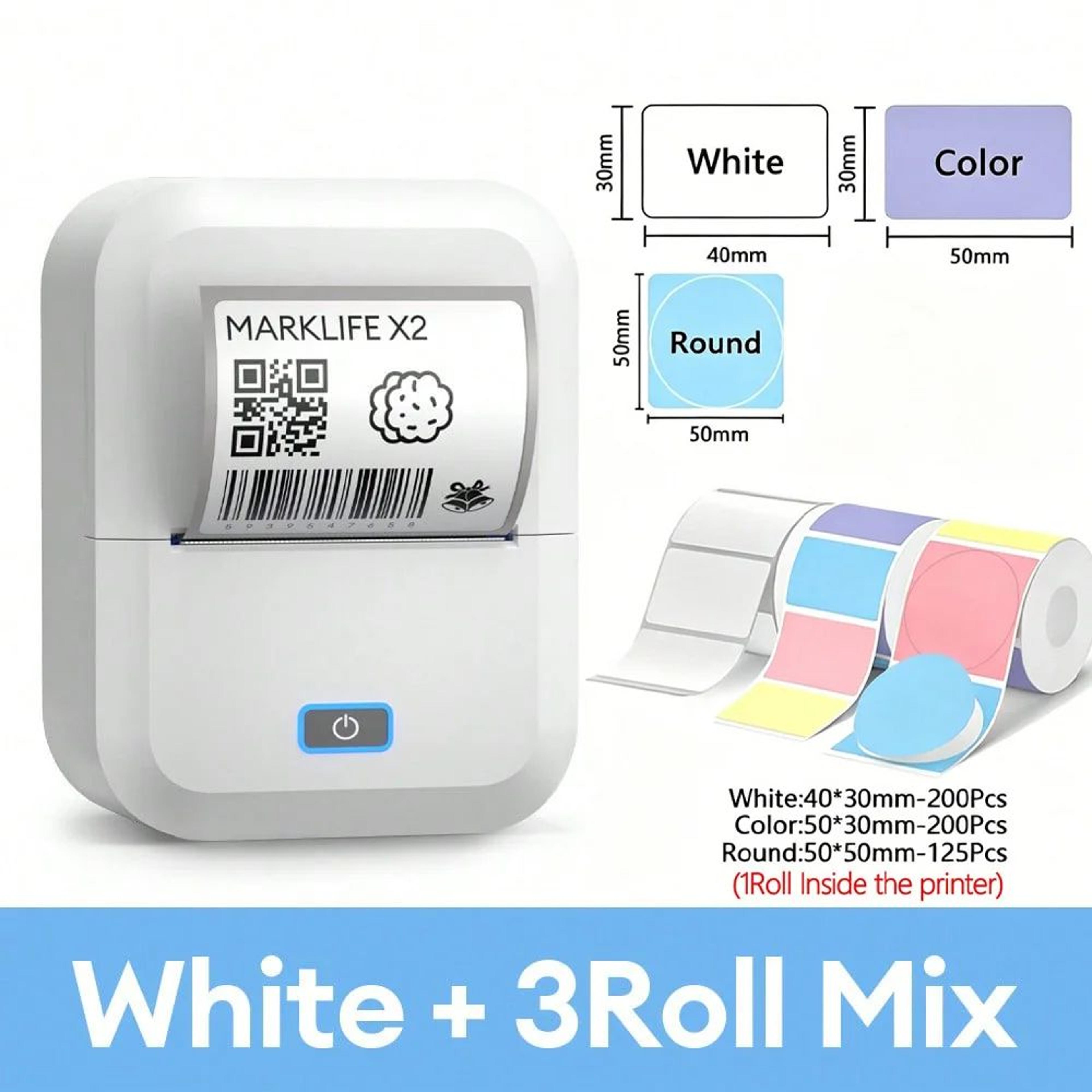 Marklife X2 Pocket Thermal Label Printer For Self Adhesive Stickers 8