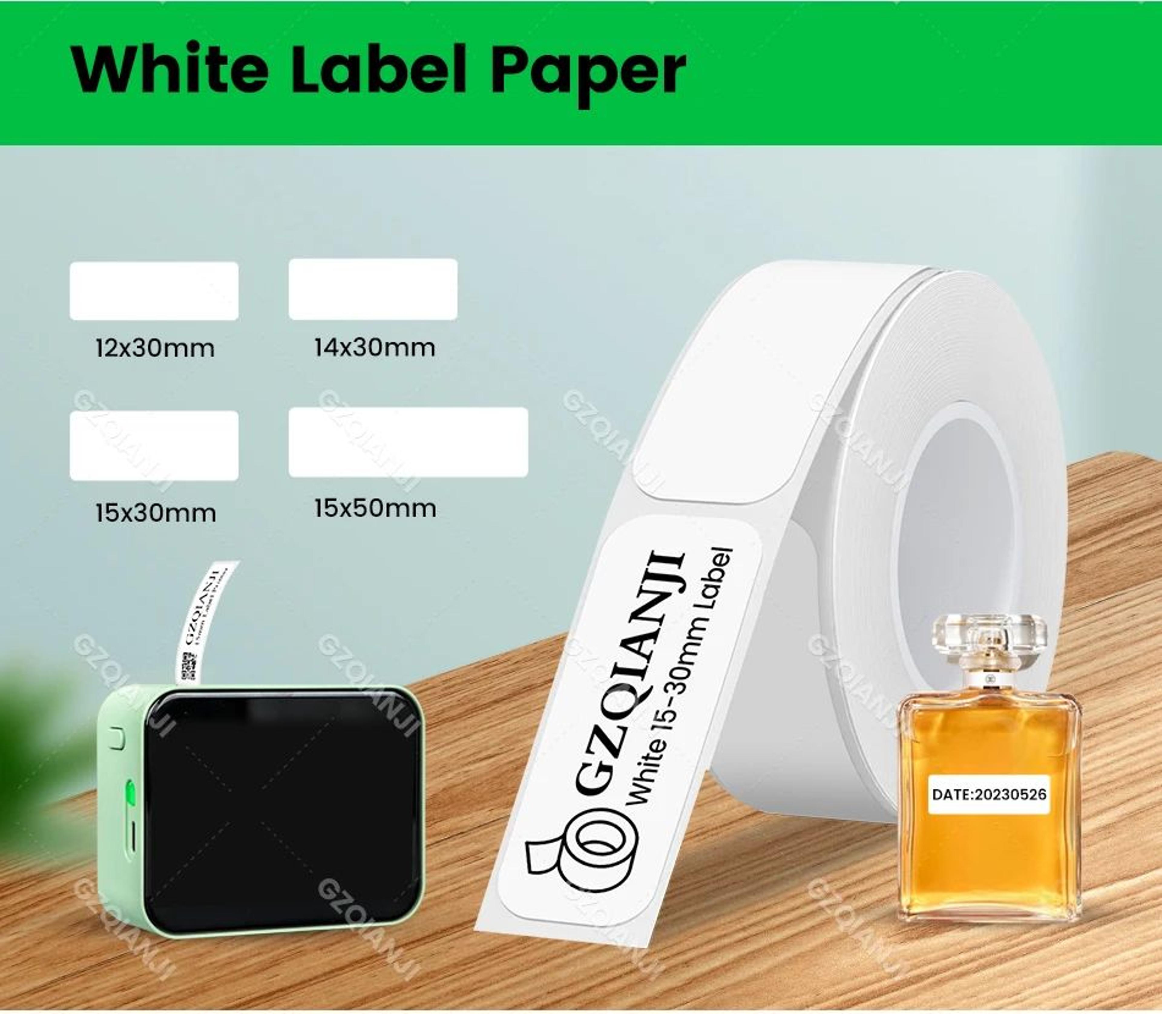 P15 Thermal Label Tape 12 To 15mm Waterproof Adhesive Stickers 6