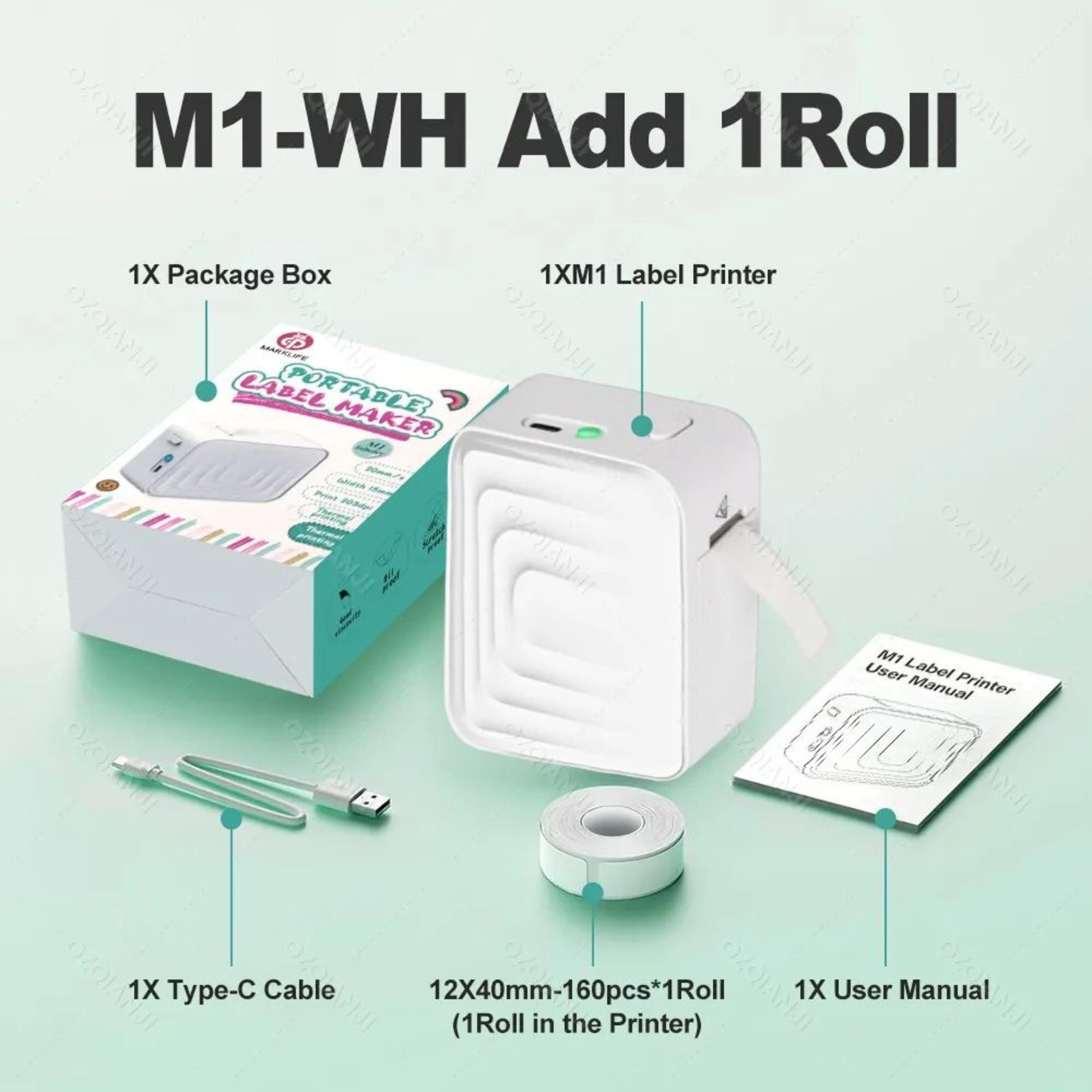 Marklife M1 Portable Bluetooth Thermal Sticker Label Printer 10