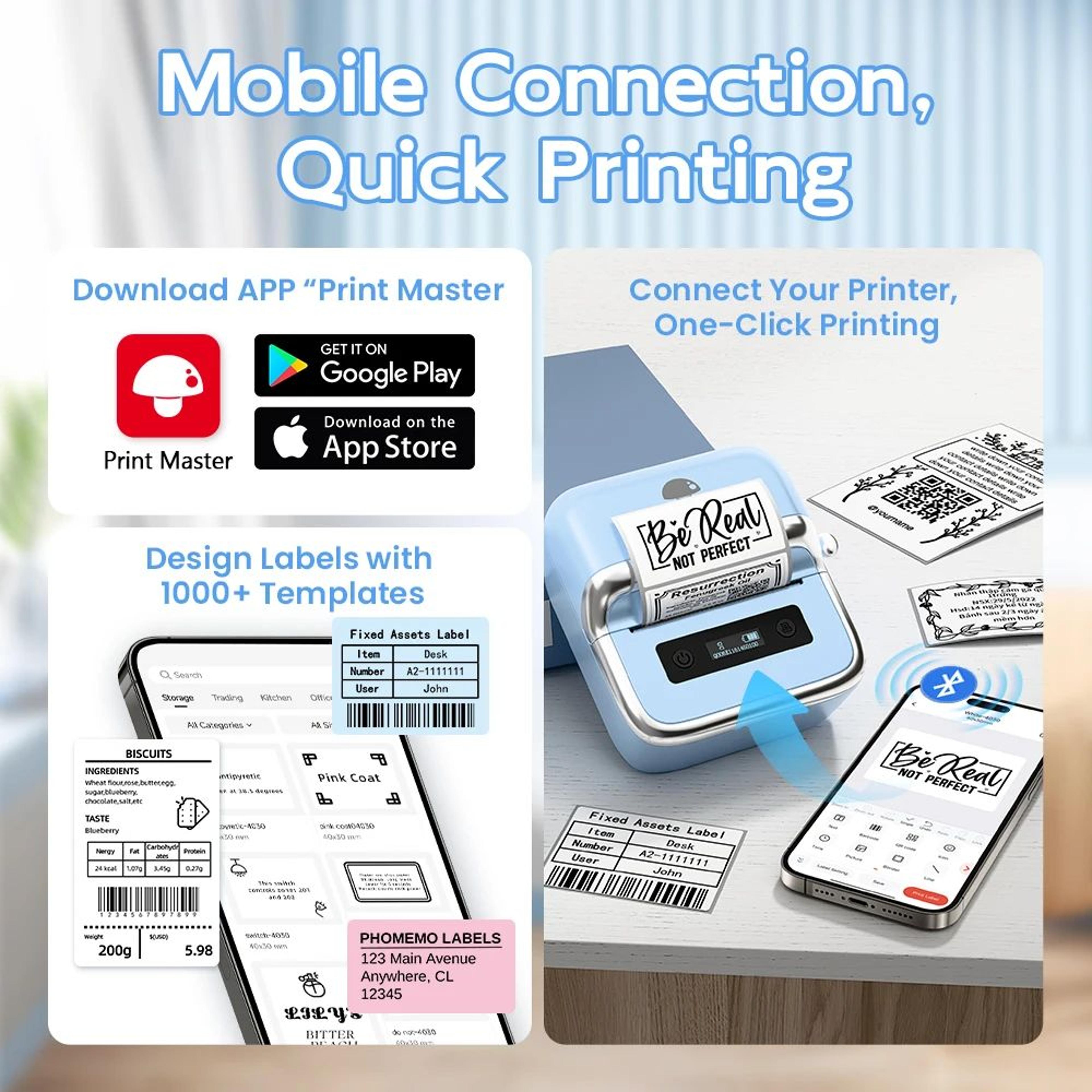 Phomemo M250 Bluetooth Thermal Label Printer For DIY And Retail Tags 3