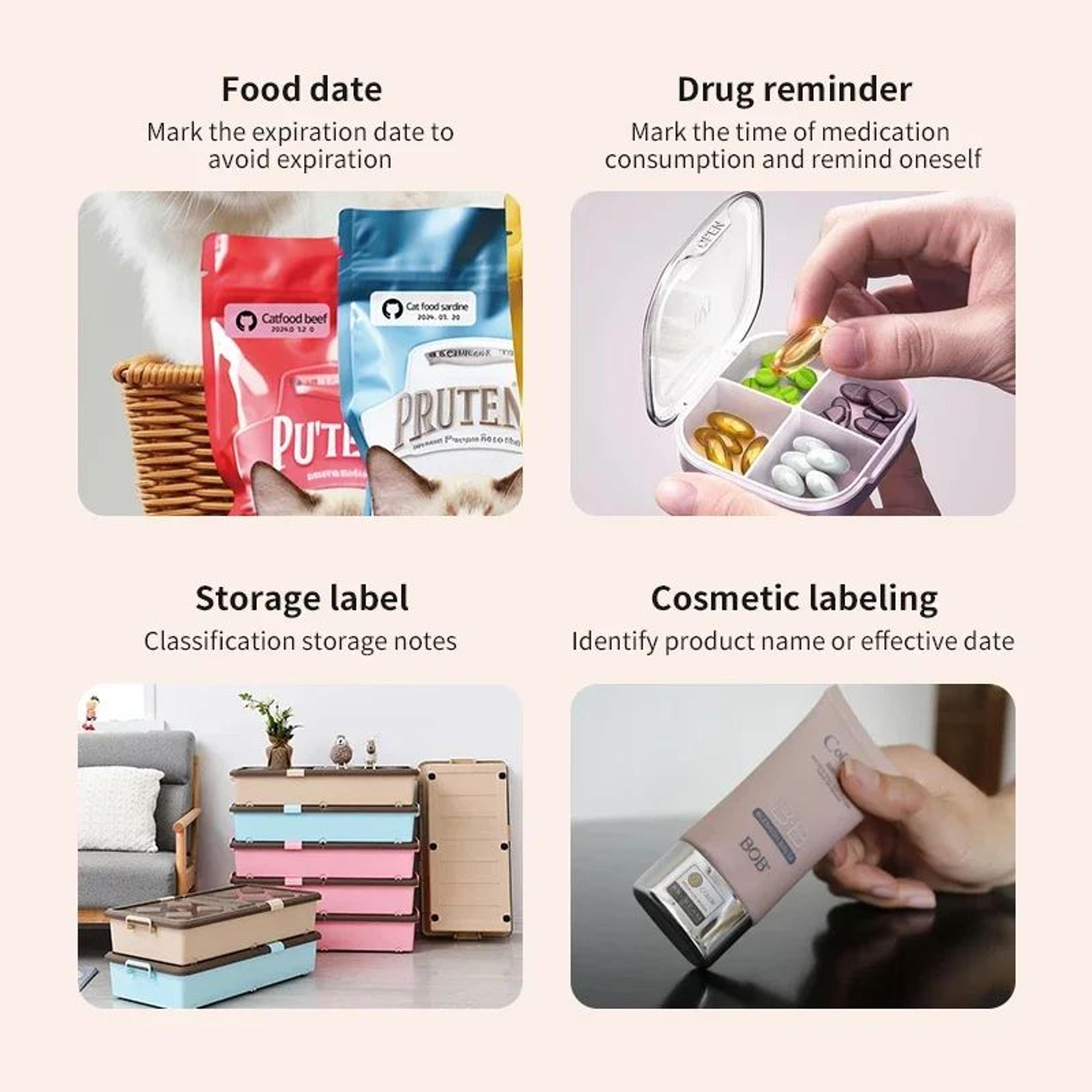 HZTZ Mini Bluetooth Pocket Label Printer For Home And Price Stickers 3