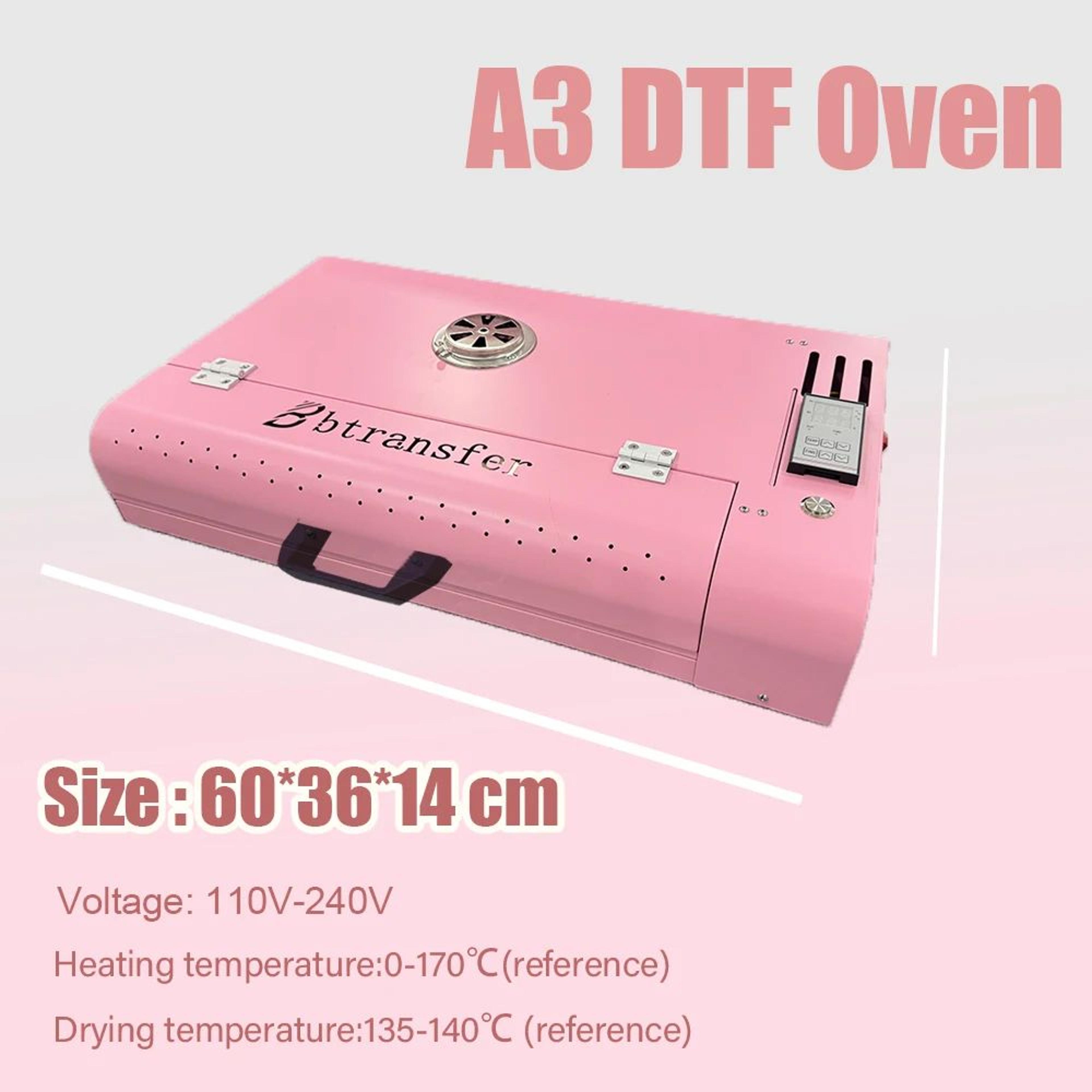 Pink A3 DTF Curing Oven For Heat Transfer Printing 1