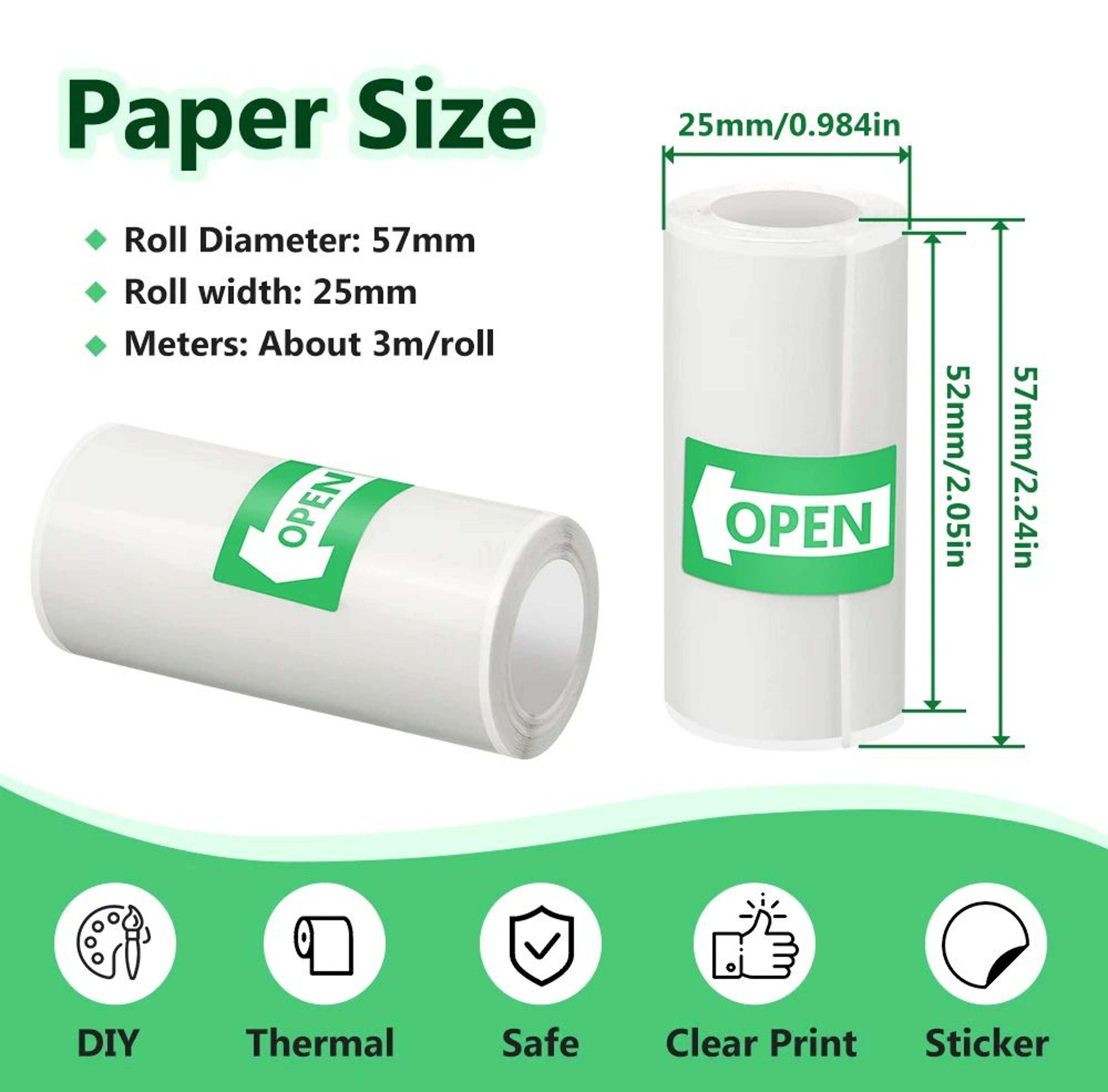 57mm Mini Bluetooth Pocket Printer Or Thermal Sticker Paper Refills 5