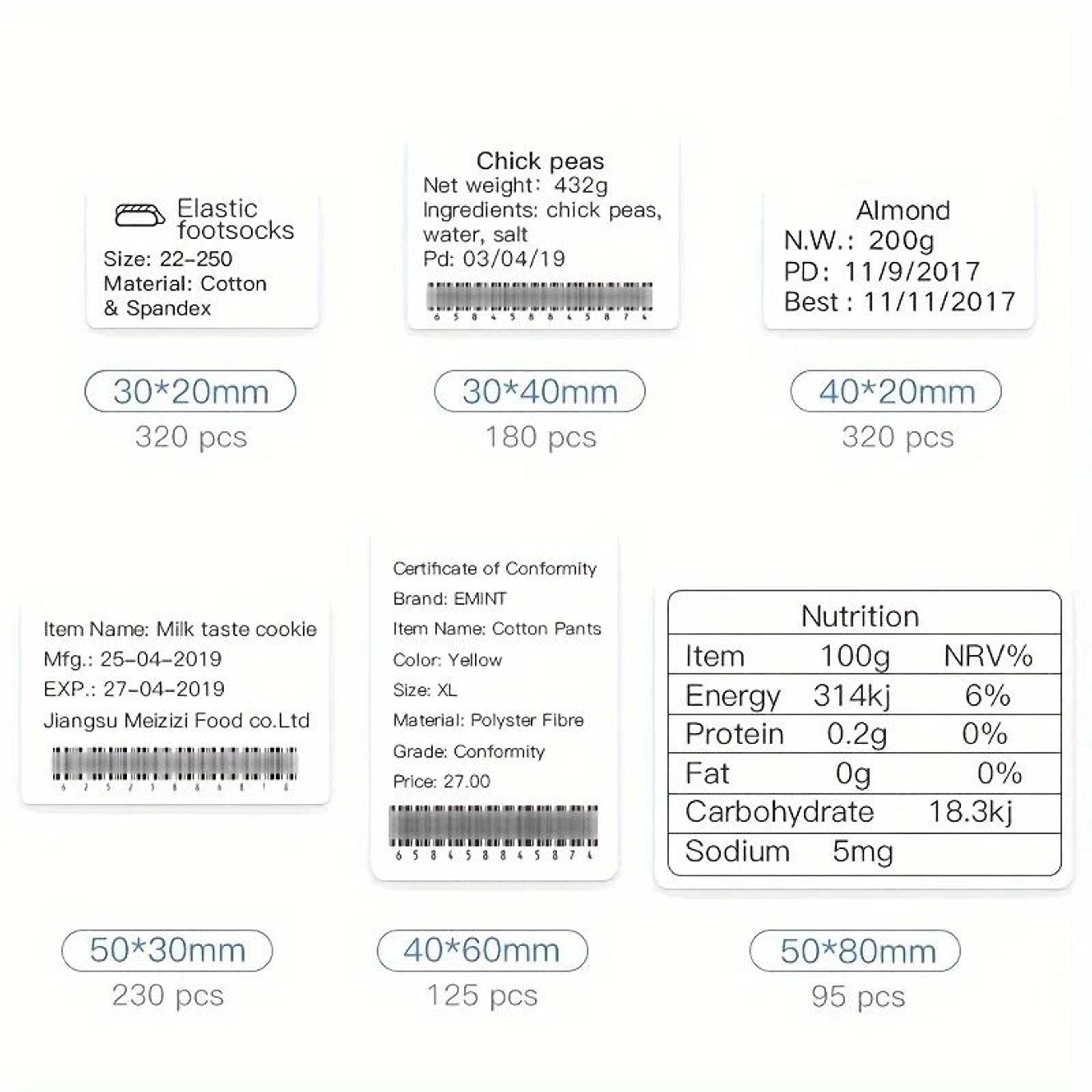NIIMBOT White Waterproof Adhesive Label Rolls For B1 And B21 Printers 2