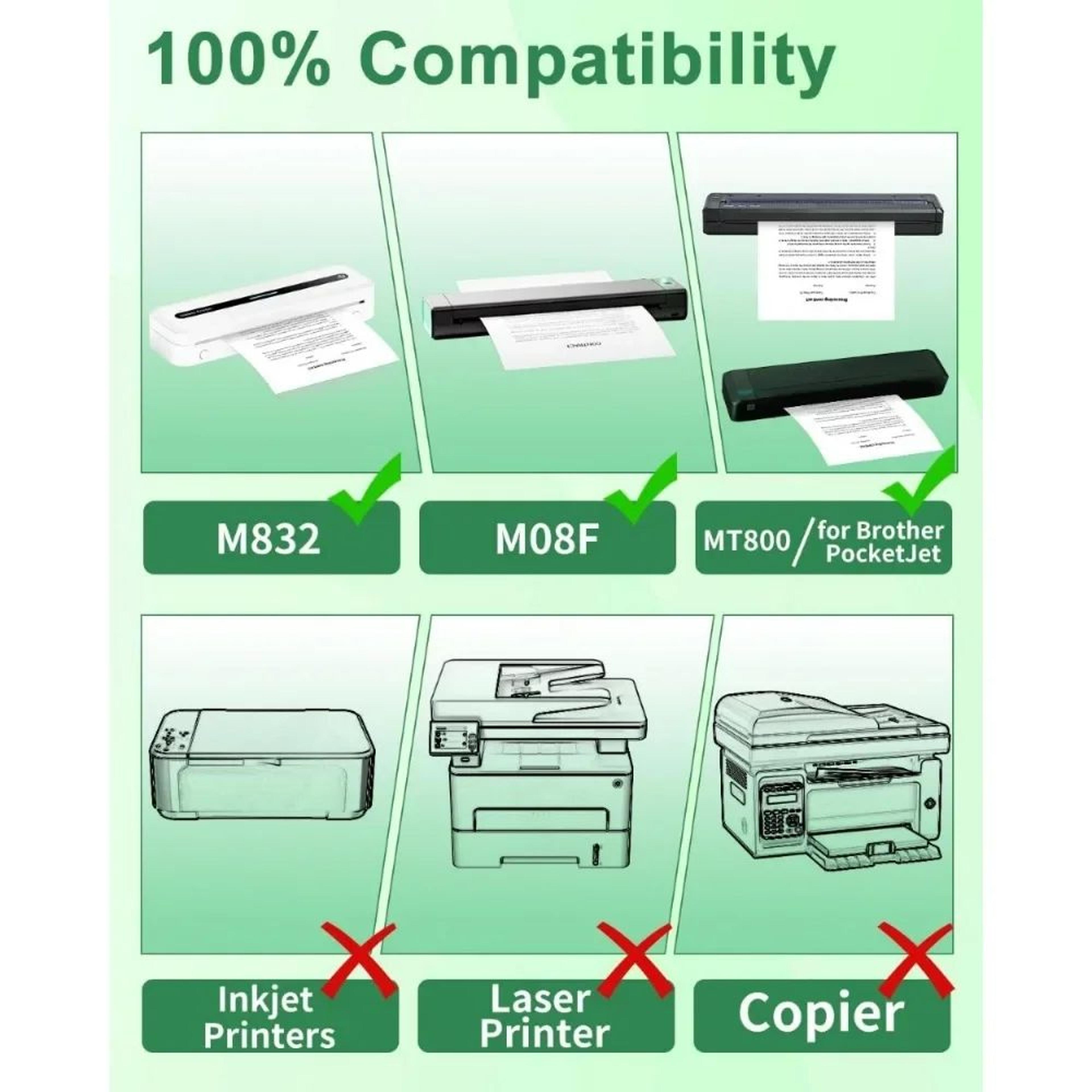 210mm A4 Thermal Paper Rolls For M832 Portable Printer 4