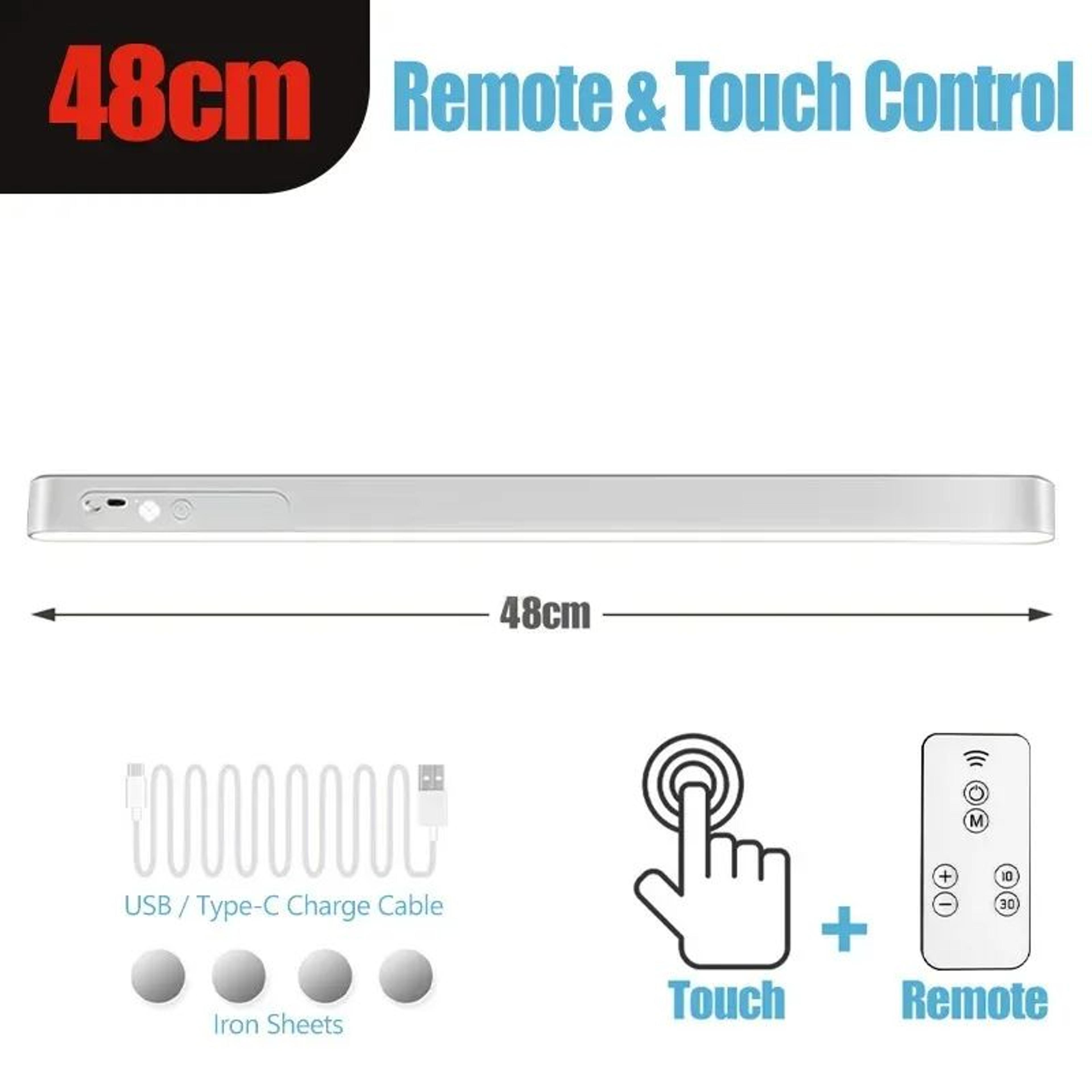 HOMEFISH Rechargeable LED Desk Reading Lamp And Light Bar 9