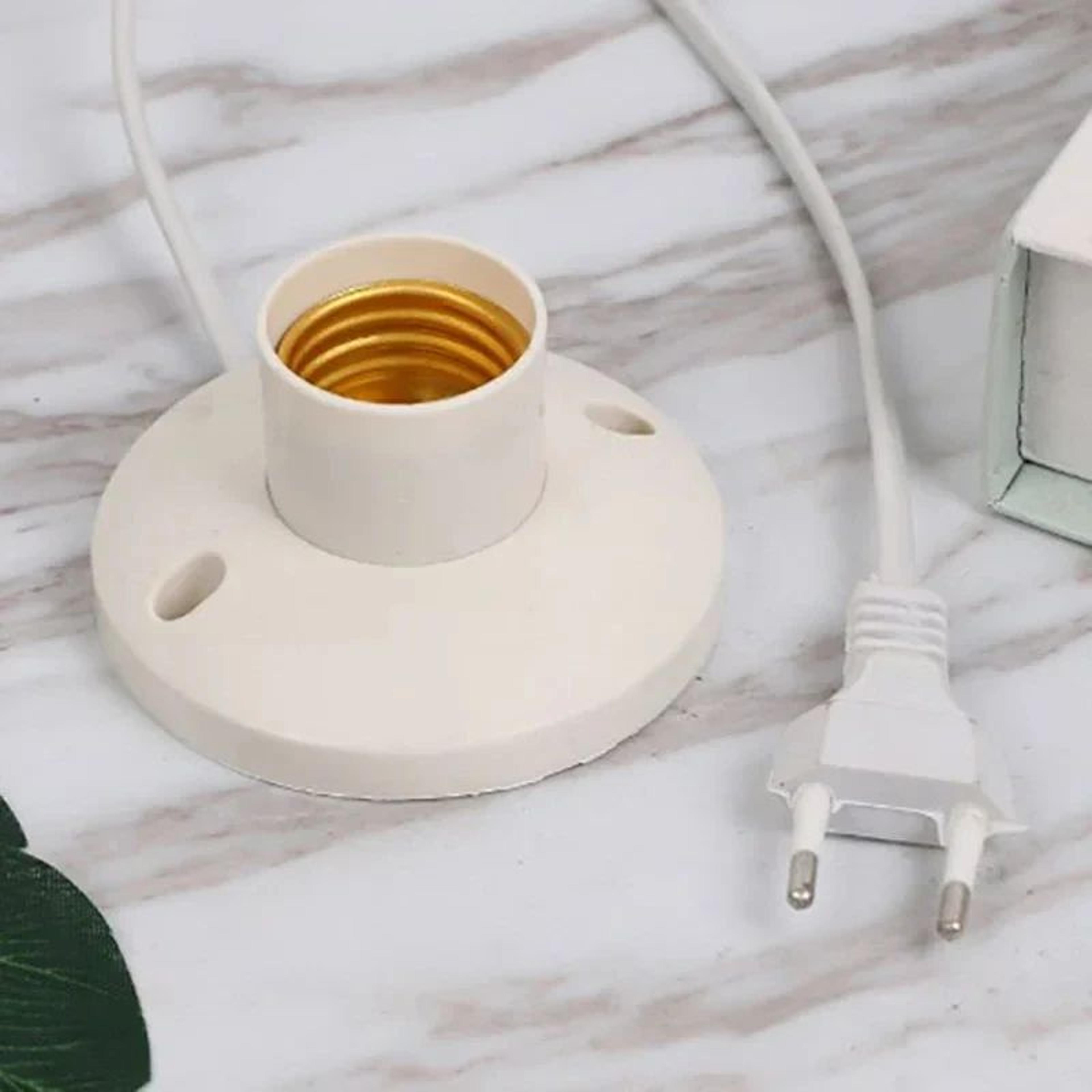 E27 Table Lamp Holder Base With Cable And EU Plug 2