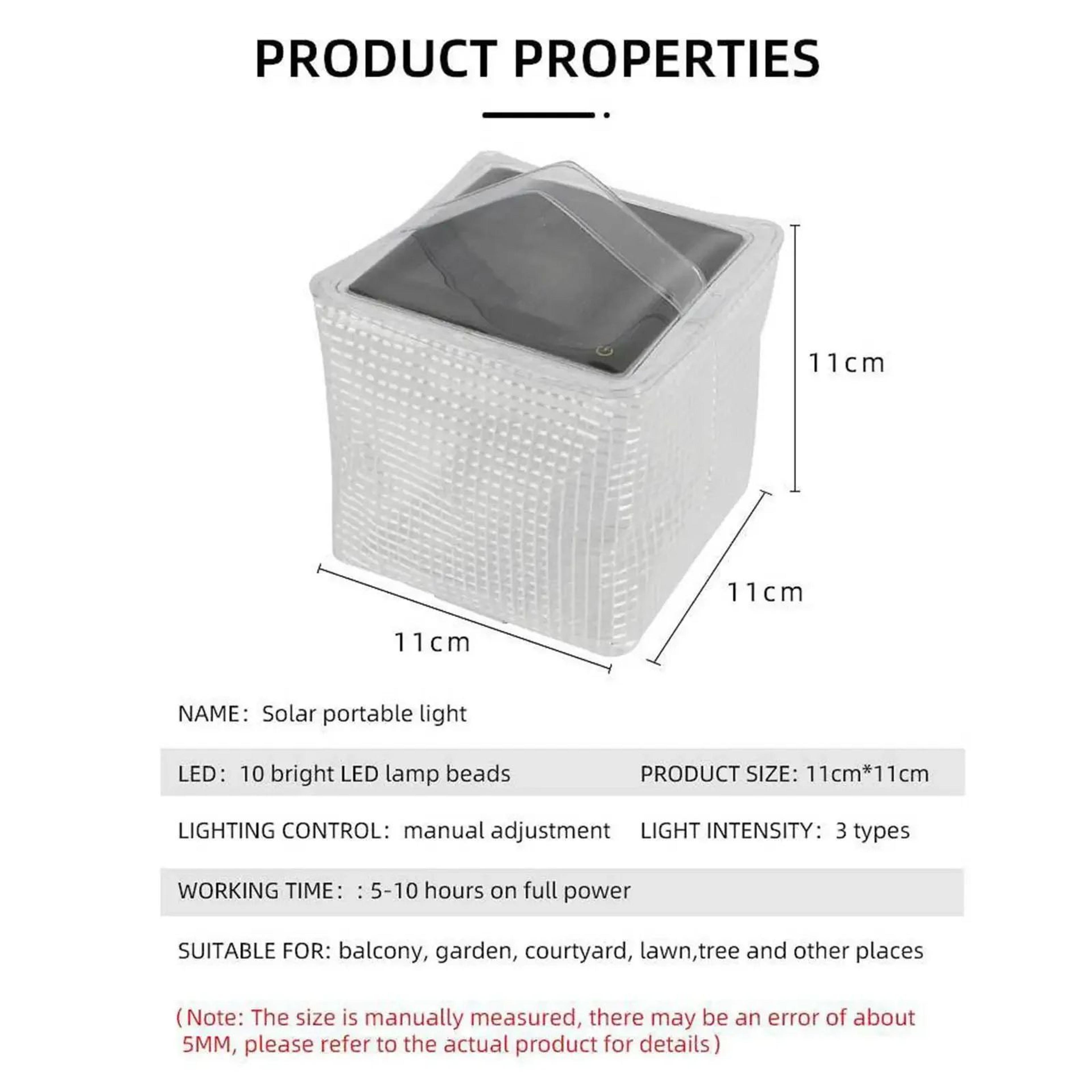 Lightweight Portable Solar Camping Light For Outdoor And Garden Use 5