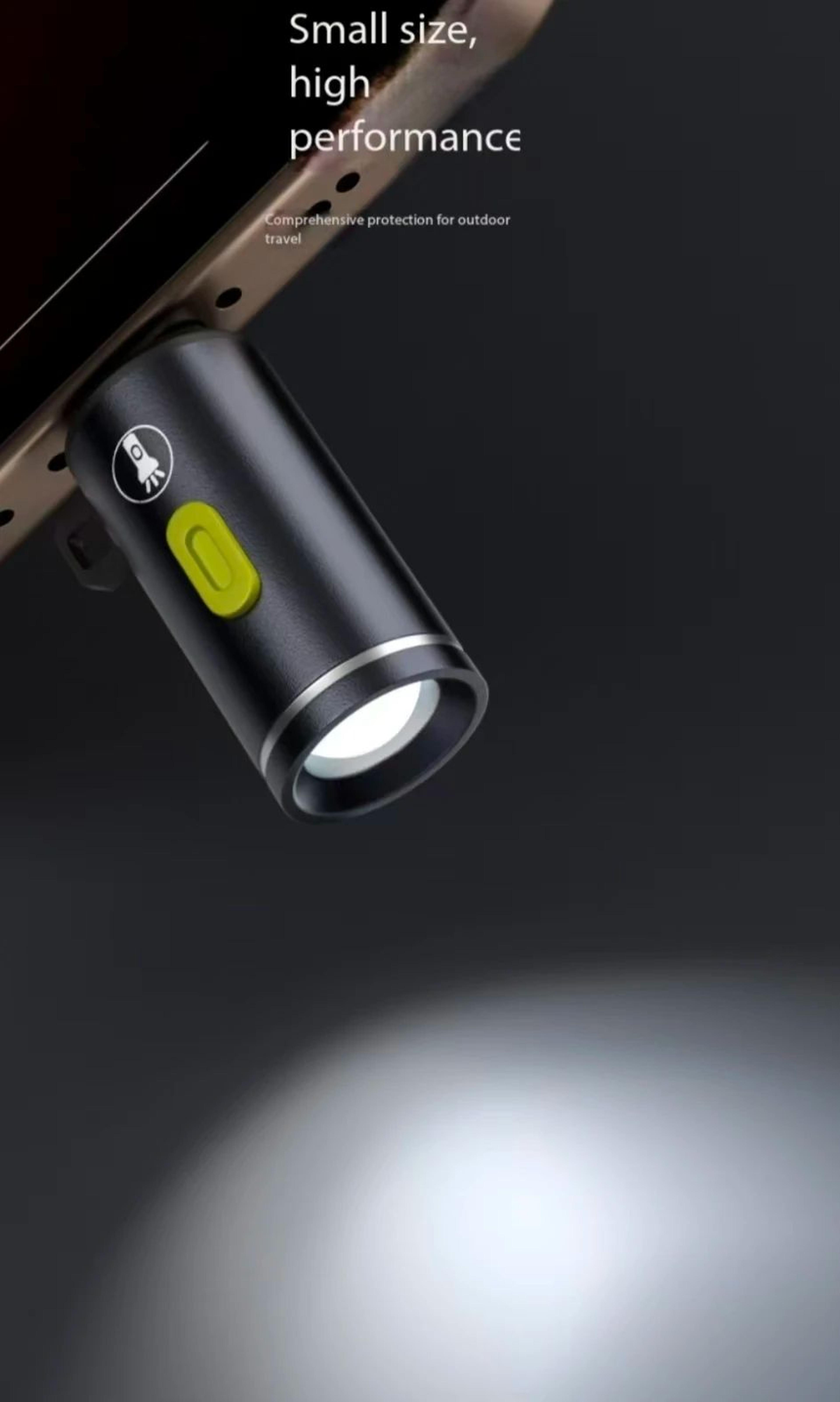Portable USB Type C LED Pocket Flashlight For Camping And Outdoor Use 8