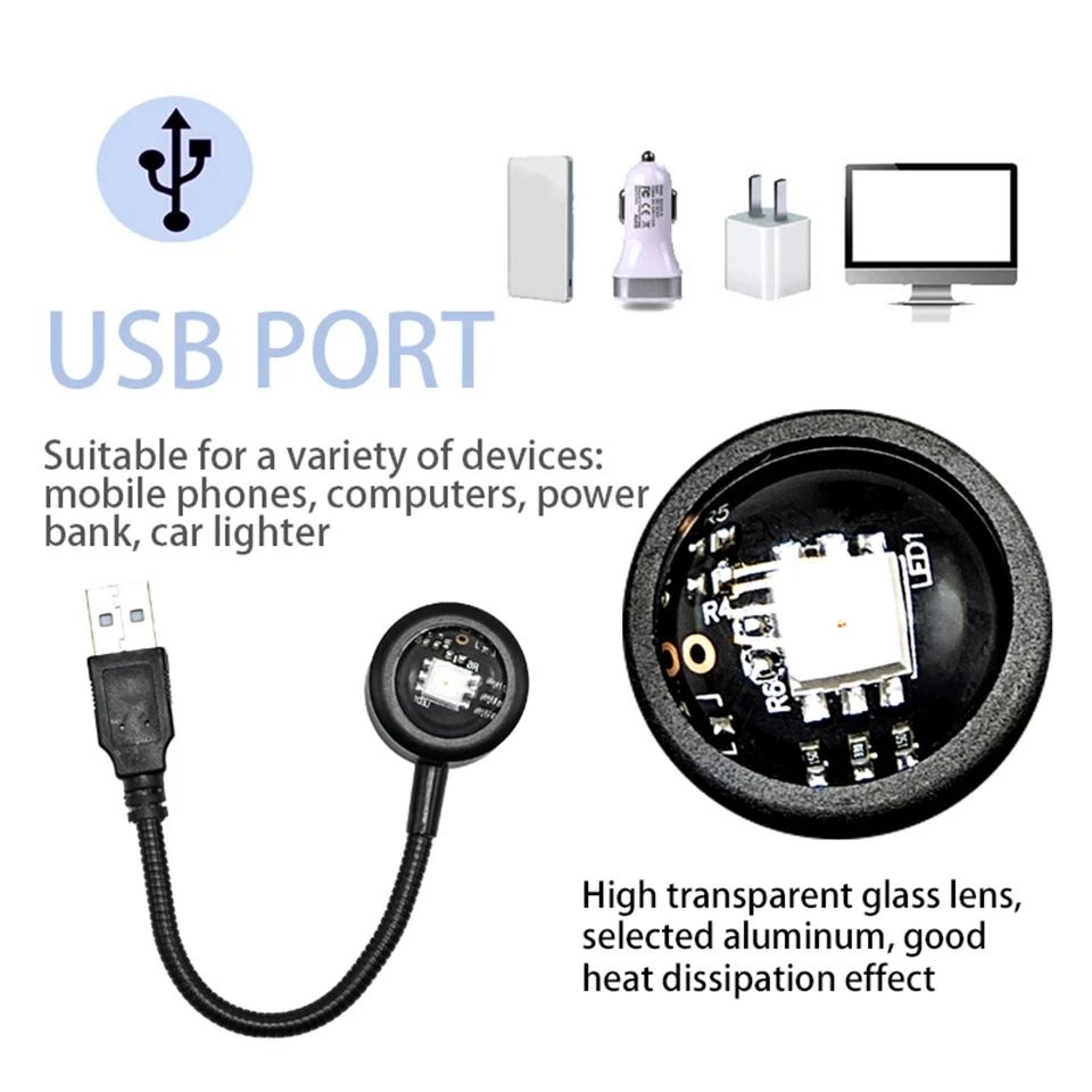 HOMEFISH USB Sunset Projector Lamp For Bedroom And Party Mood Lighting 4