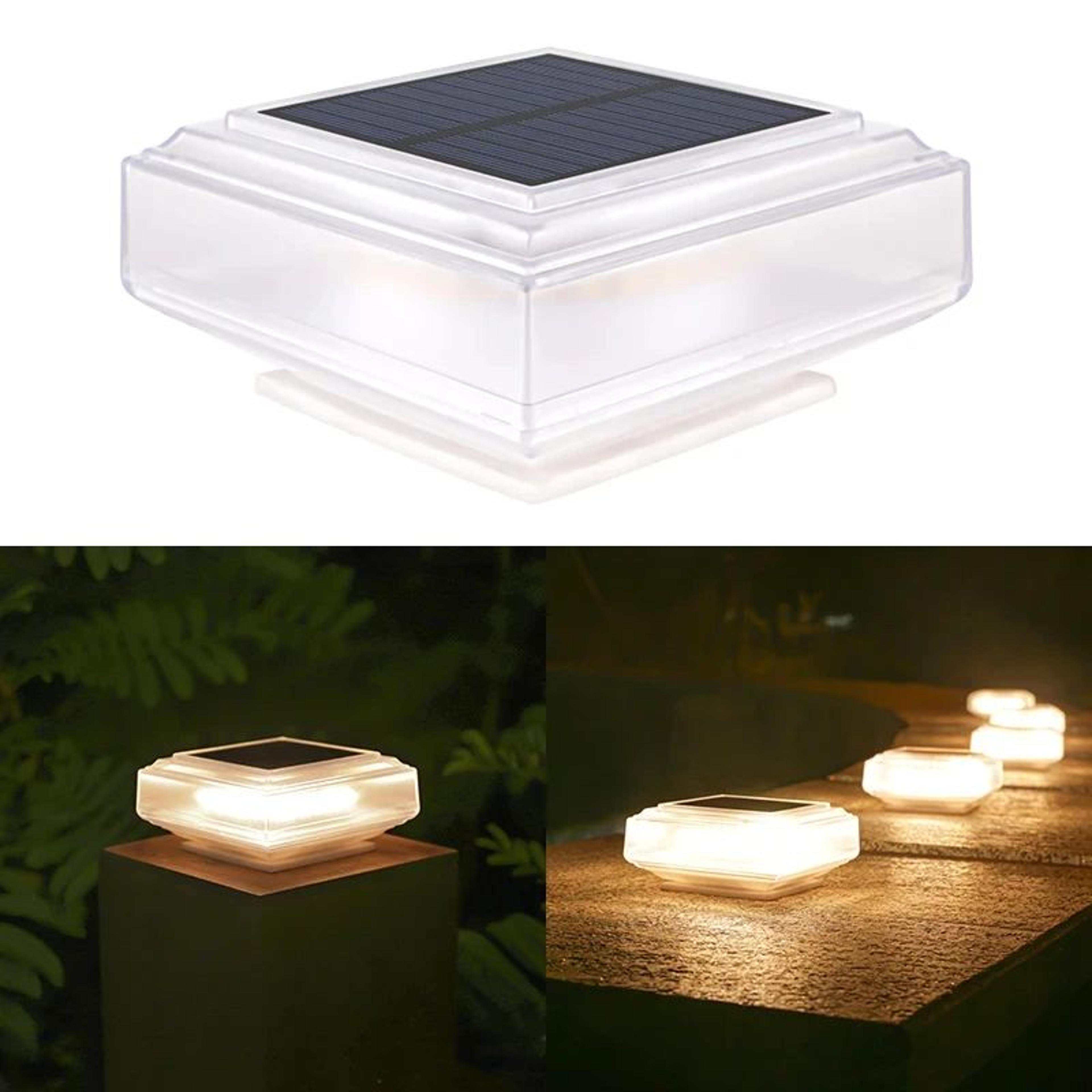 HOMEFISH 30 LED Solar Post Cap Light For Garden And Fence Decoration 7
