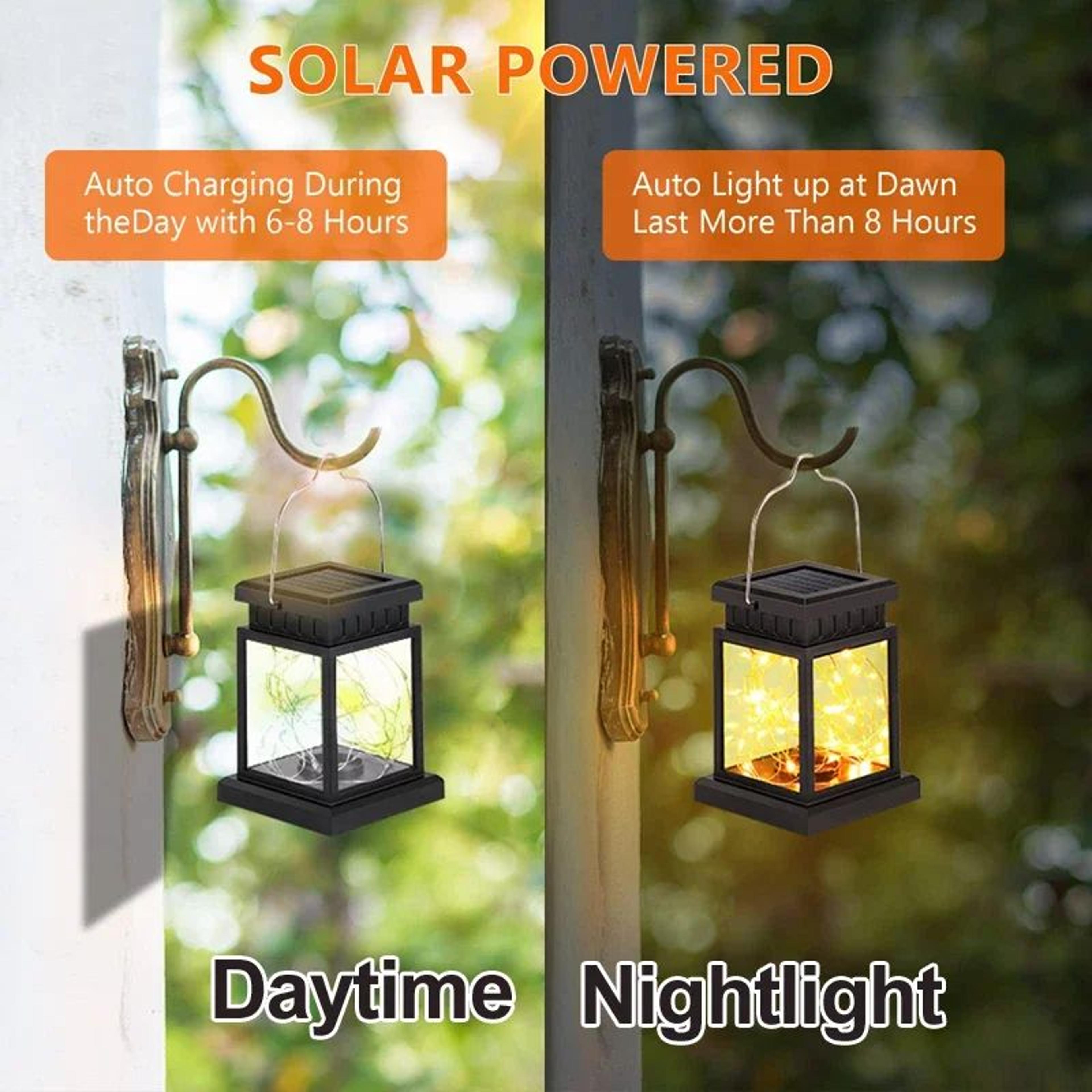 HOMEFISH Solar LED Candle Lantern For Garden And Balcony Decoration 1
