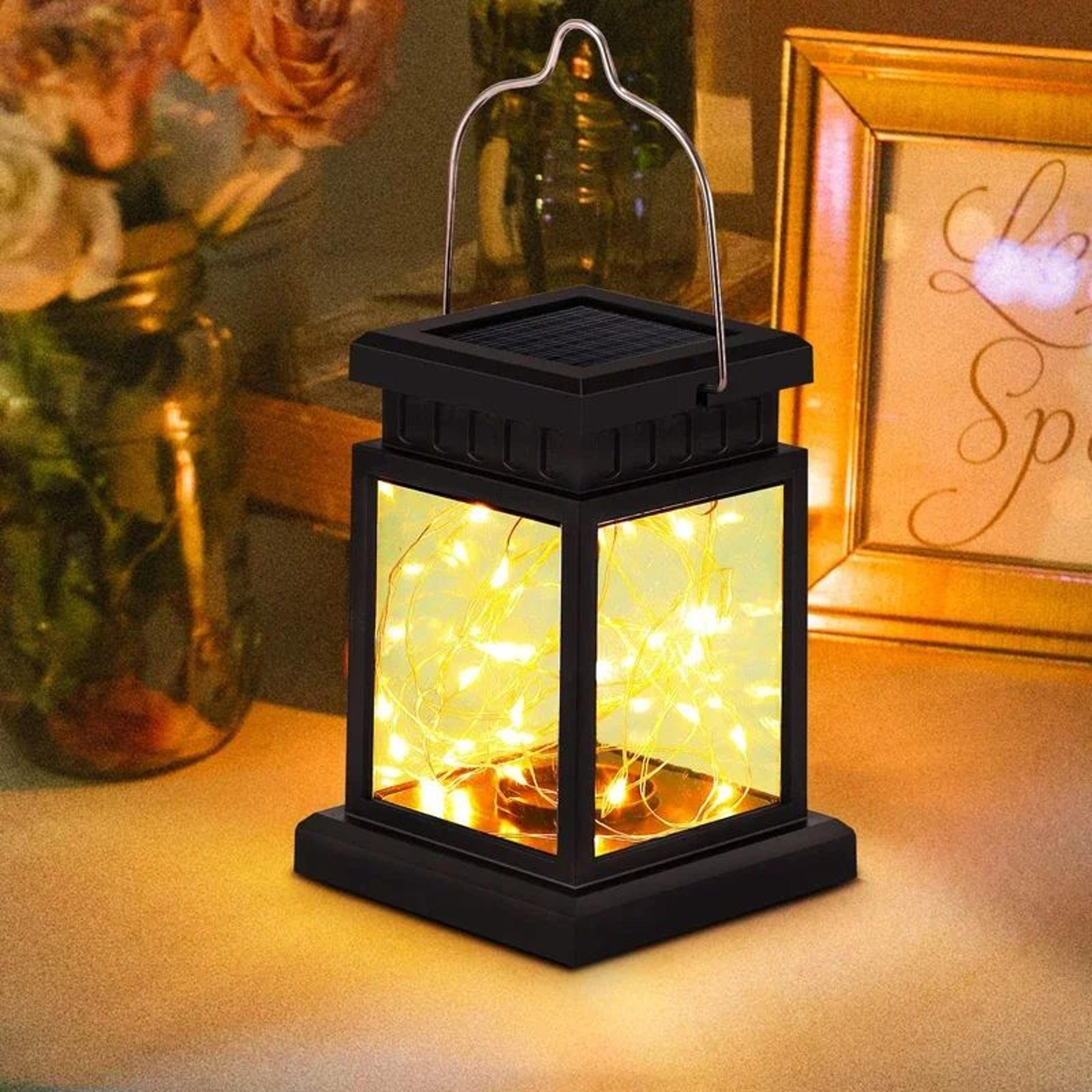 HOMEFISH Solar LED Candle Lantern For Garden And Balcony Decoration 5