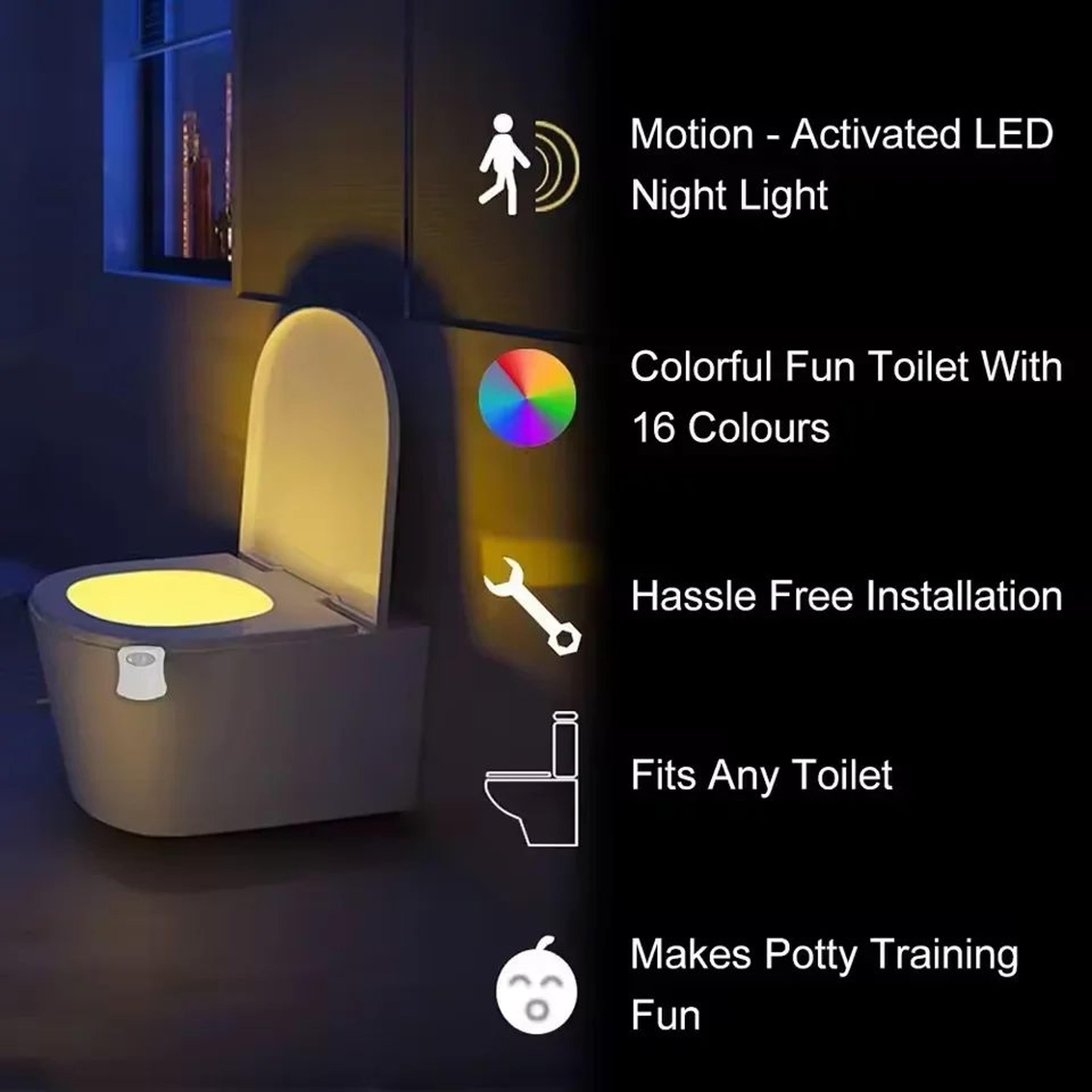 HOMEFISH Mini Rechargeable Motion Sensor Colorful Bathroom Night Light 2
